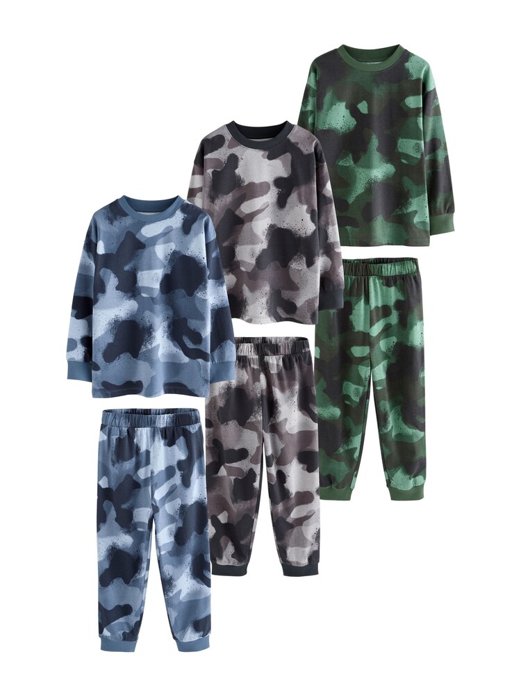 Next Schlafanzug Jungen Größe 164 blau / grau / dunkelgrün / schwarz