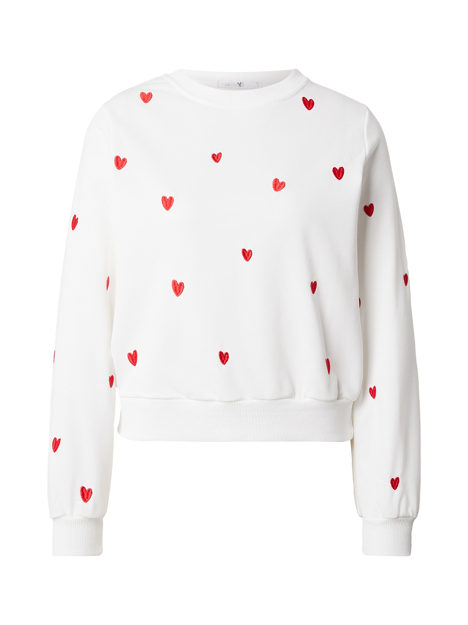 Hailys Bluză de molton Lo44ra  roșu / alb murdar