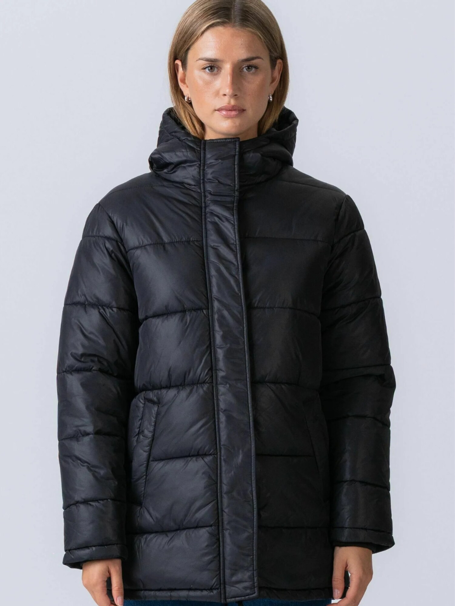 TEESHOPPEN Geacă de iarnă ' Long Puffer '  negru