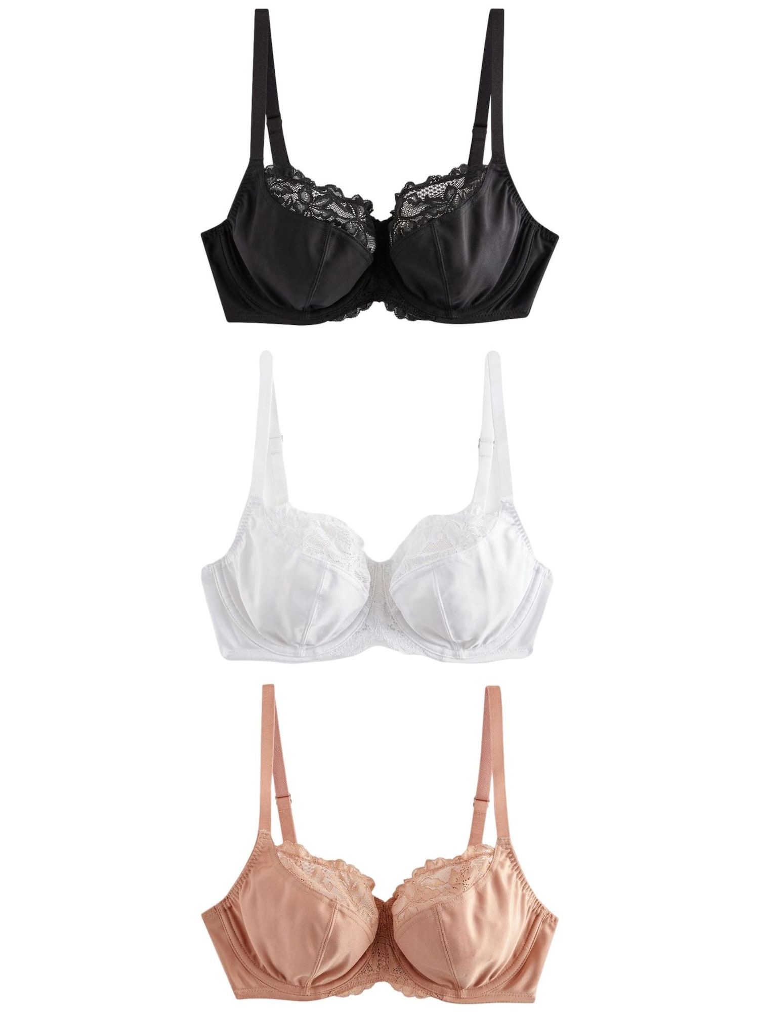 Next Sutien  bej închis / negru / alb