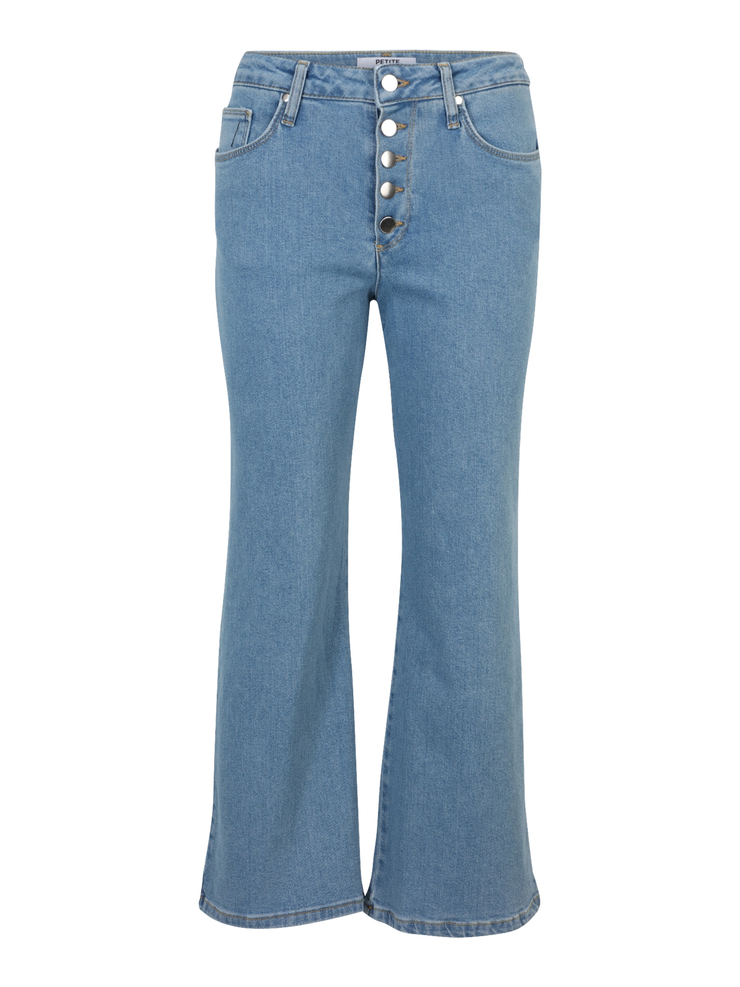 Dorothy Perkins Petite Jeans 'Petite Button Front Wide Leg Jeans'  albastru deschis