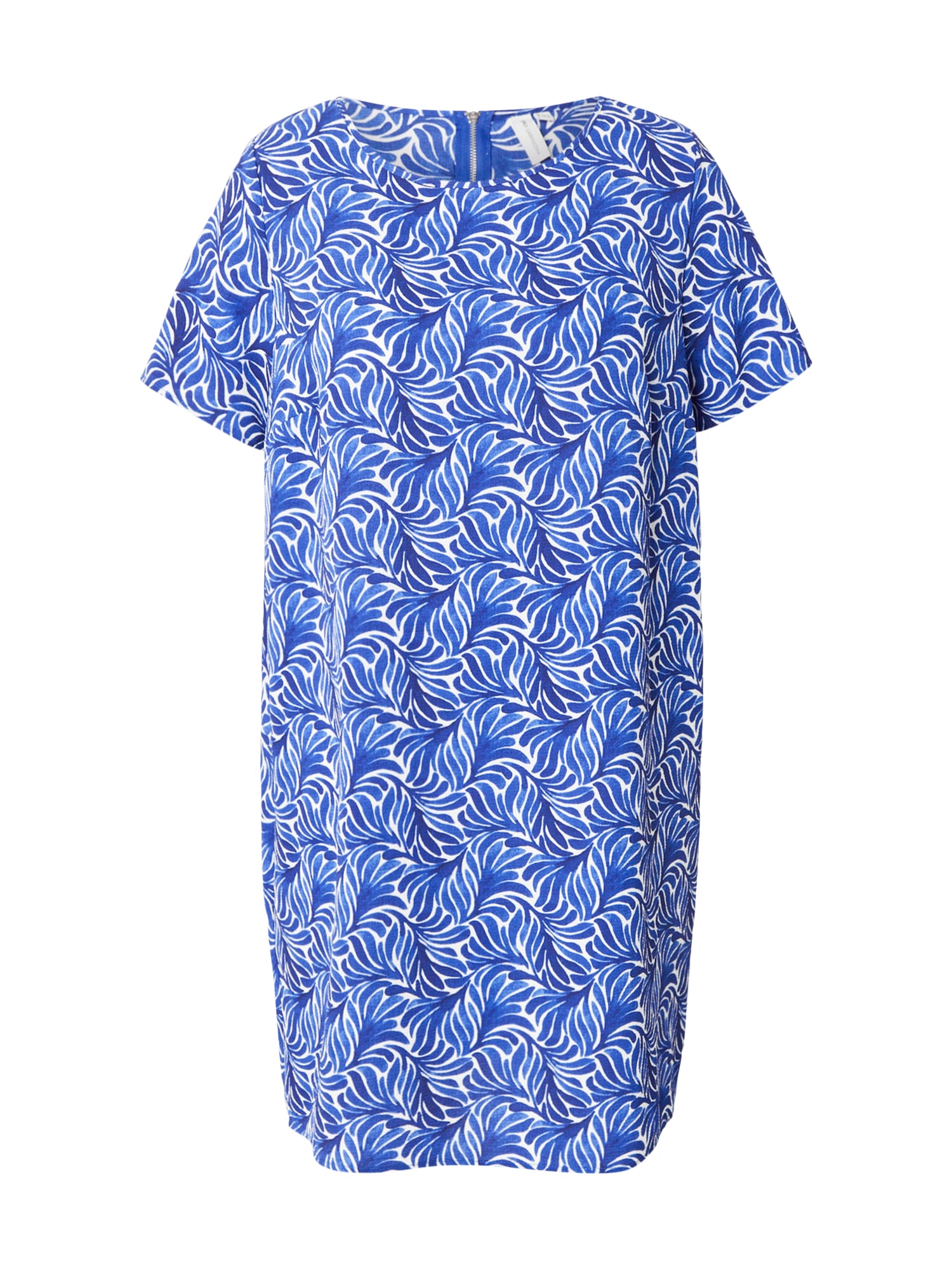 Only Carmakoma Jurk 'CARLux' Blauw / Donkerblauw / Wit