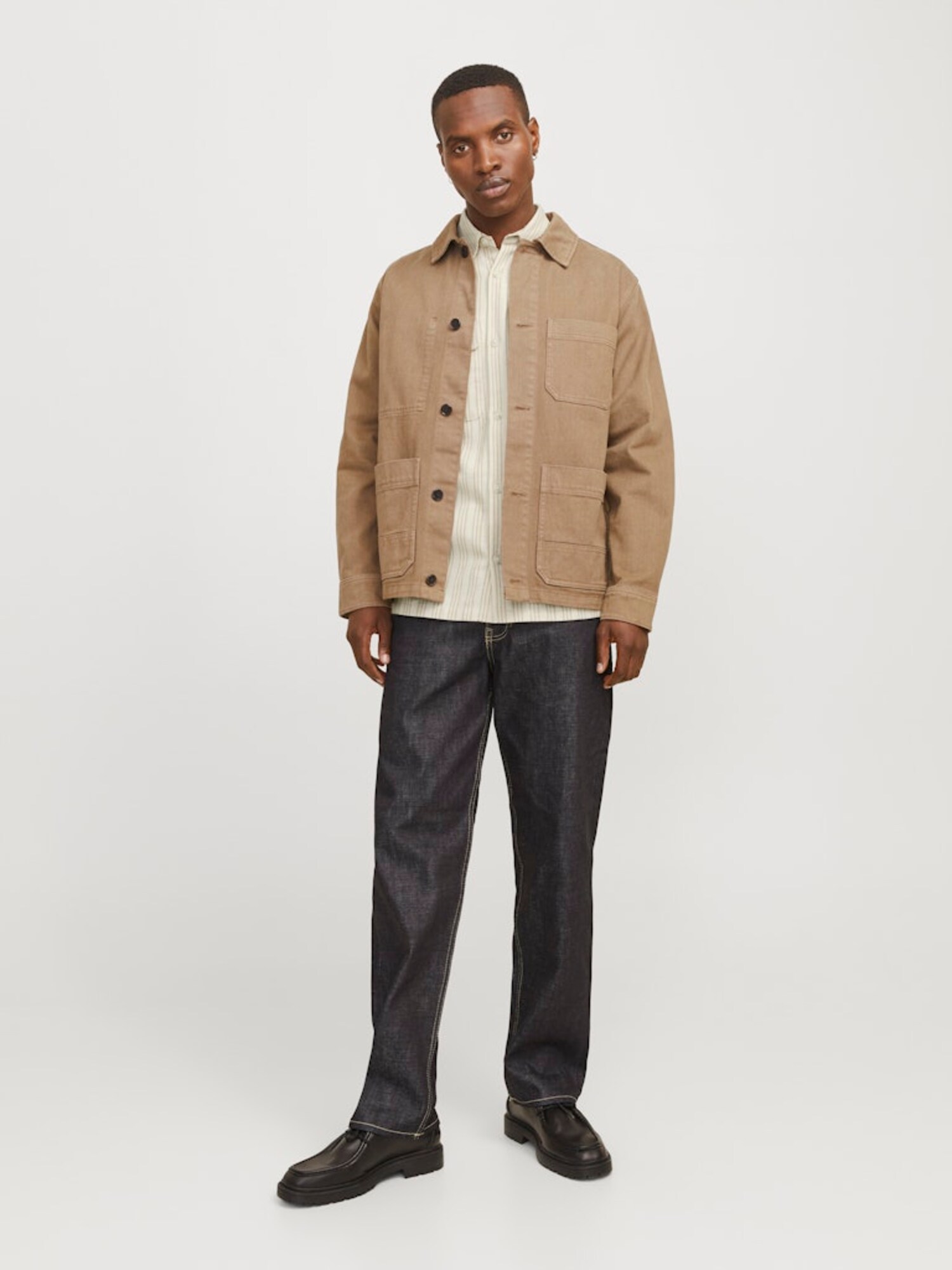 JACK & JONES Košeľa béžová / krémová (obrázok 6)