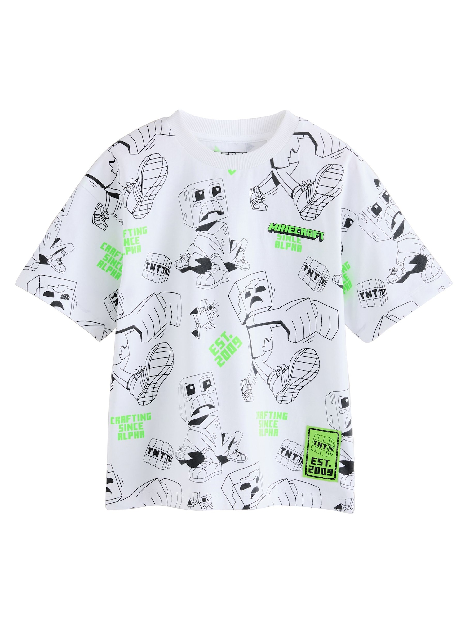 Next Póló  neonzöld / fekete / fehér akciós termékkép 1