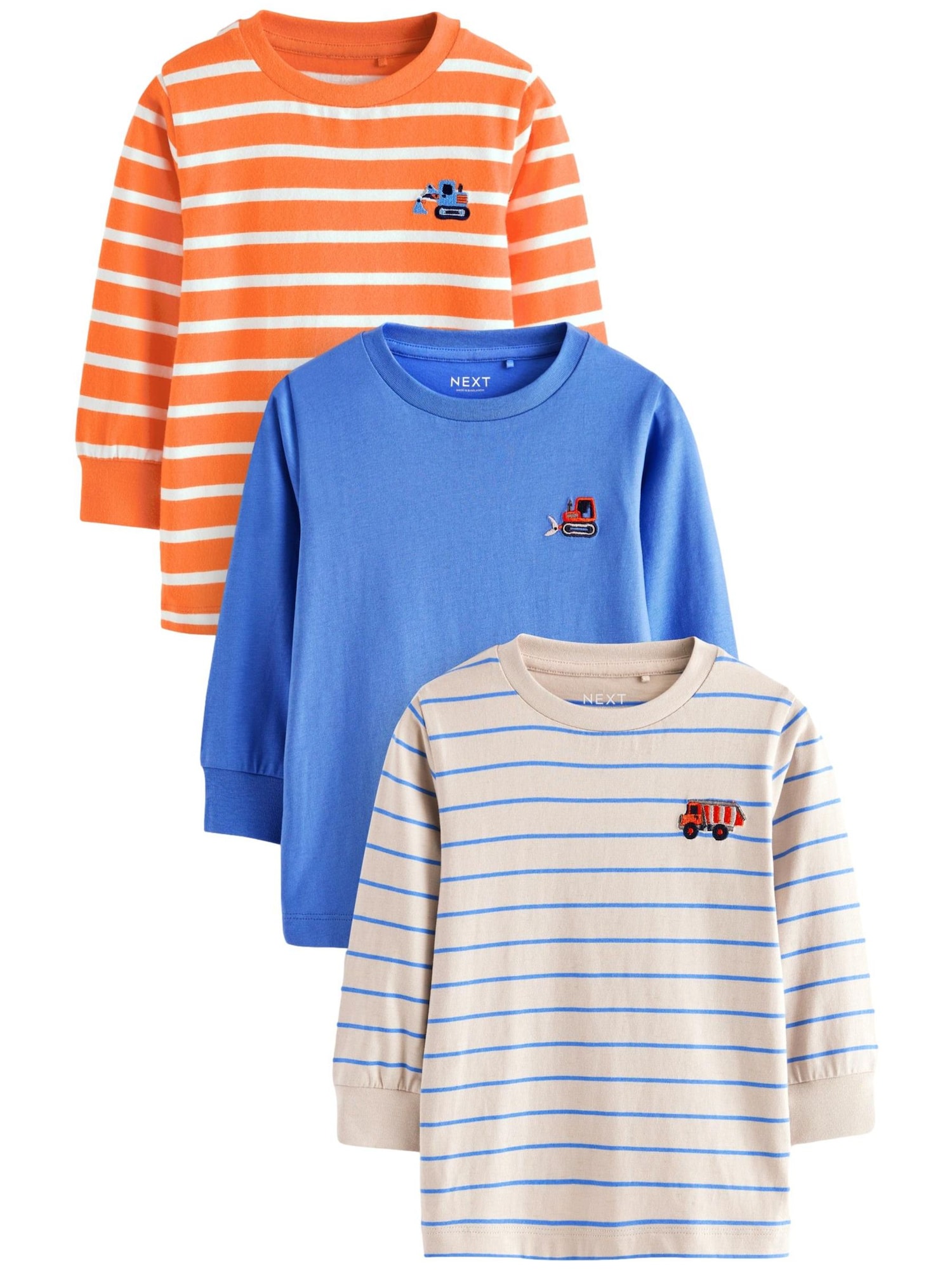 Next Tricou  ecru / albastru regal / mai multe culori / portocaliu