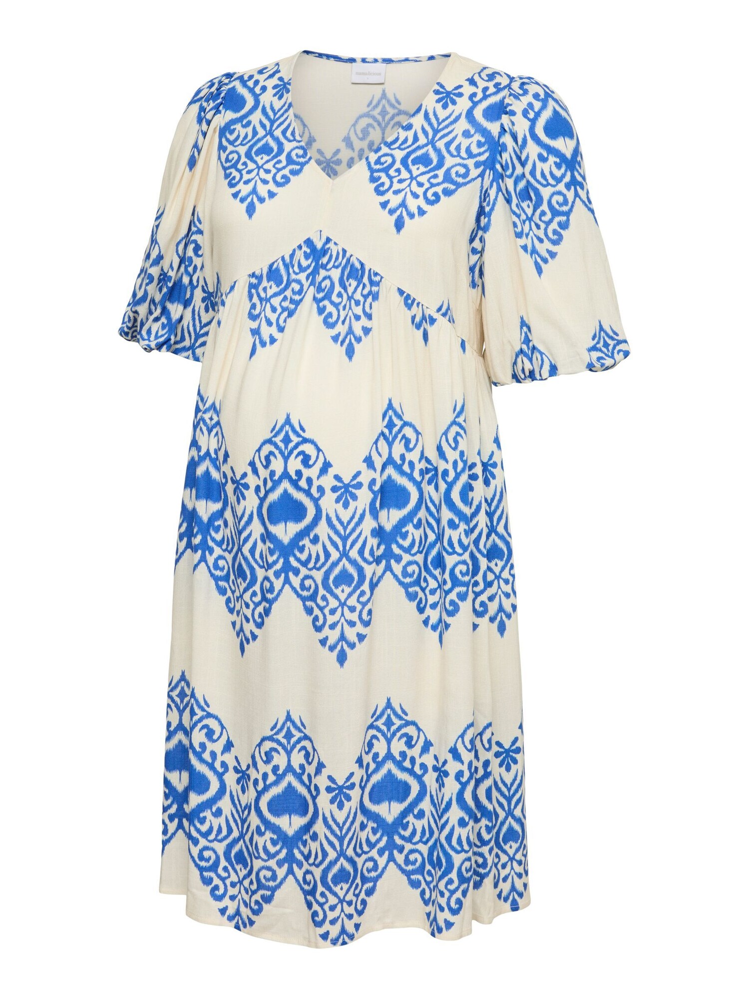 MAMALICIOUS Vestido 'MLZenisa'  azul / blanco