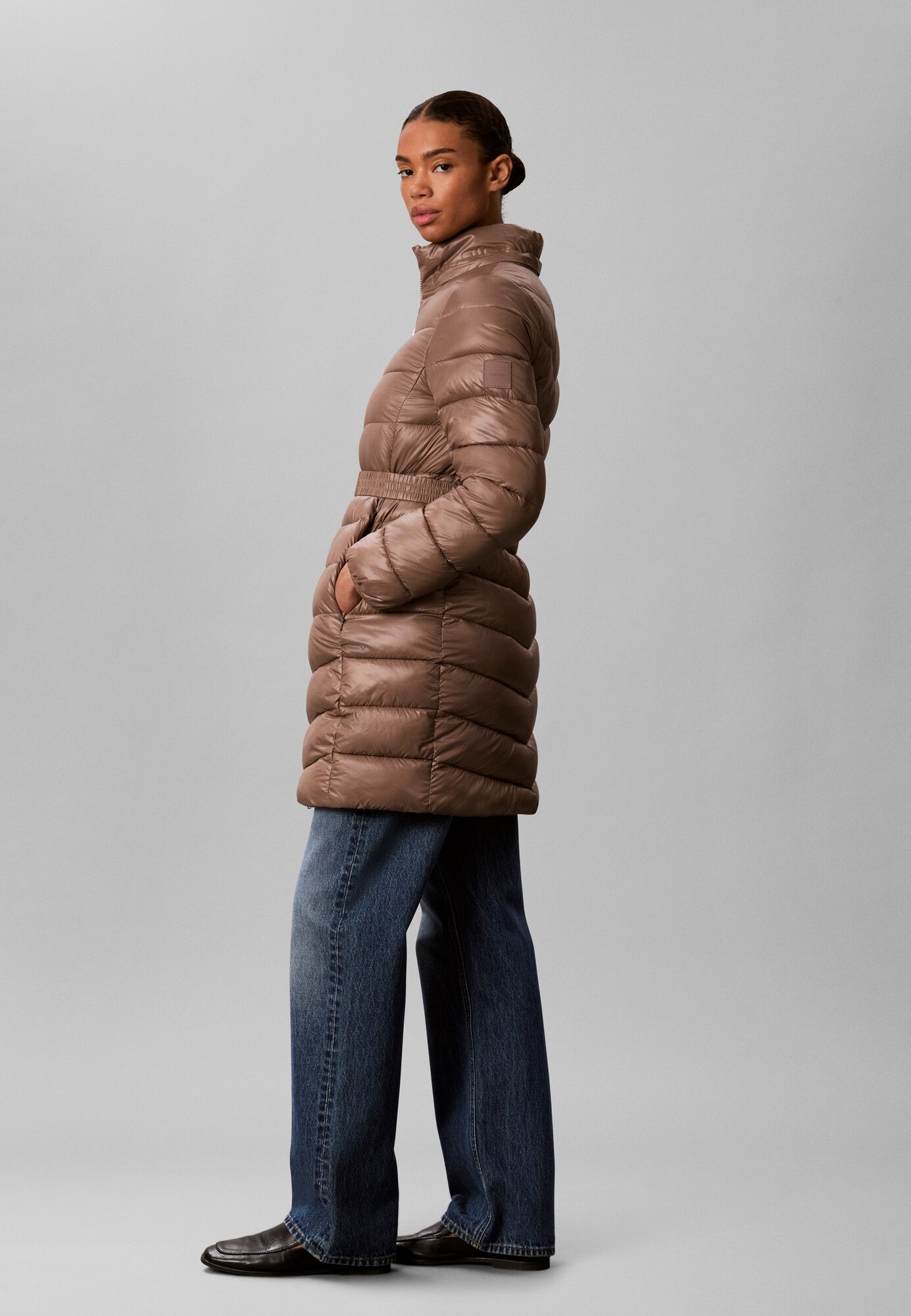 Calvin Klein Abrigo de invierno  beige claro / marrón – imagen 4