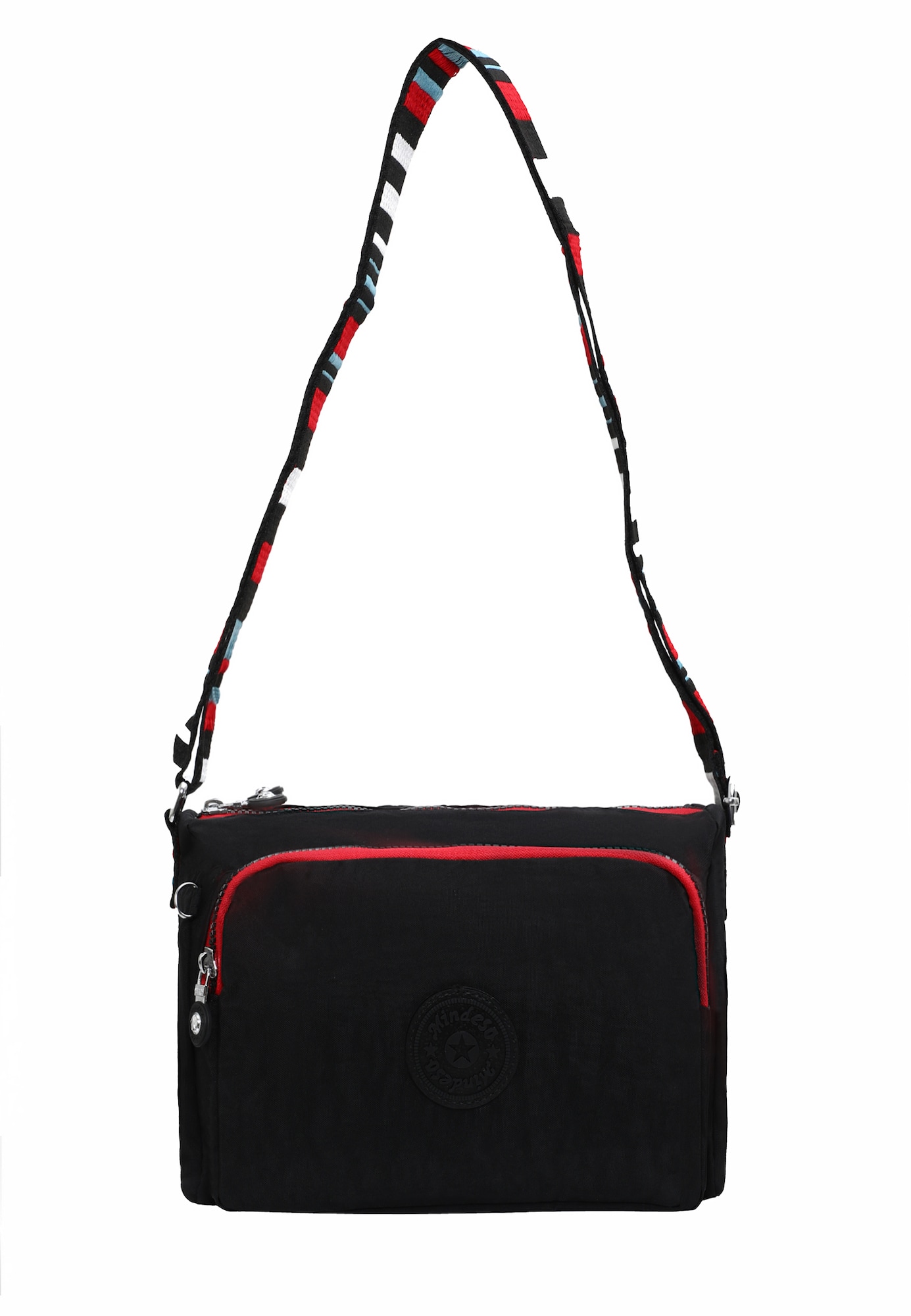 Mindesa Geantă de umăr  albastru deschis / roșu / negru / alb