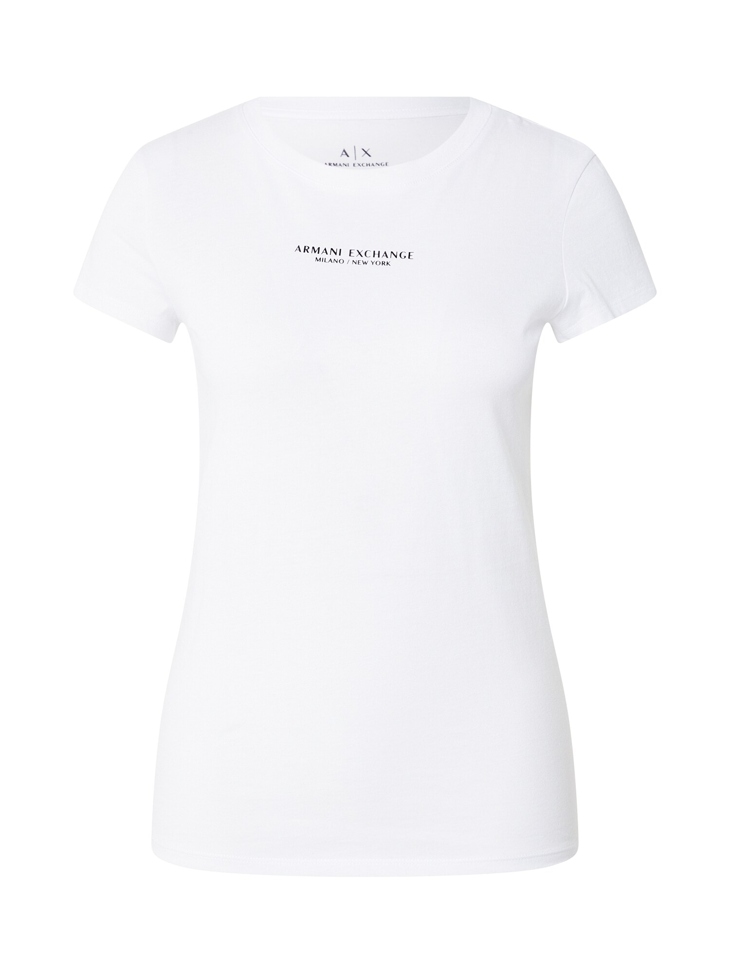 ARMANI EXCHANGE Tricou  negru / alb