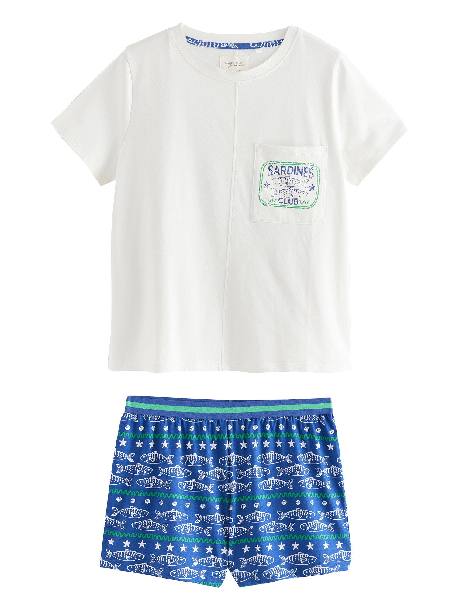 Next Pijama  albastru / alb
