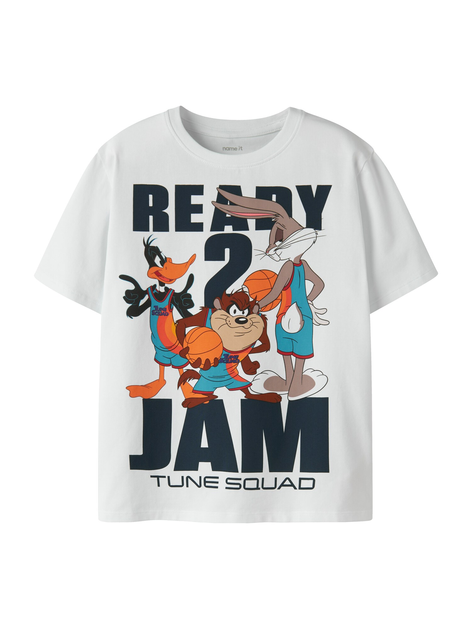 NAME IT Majica 'NKMFLY SPACEJAM'  cijansko modra / oranžna / črna / bela