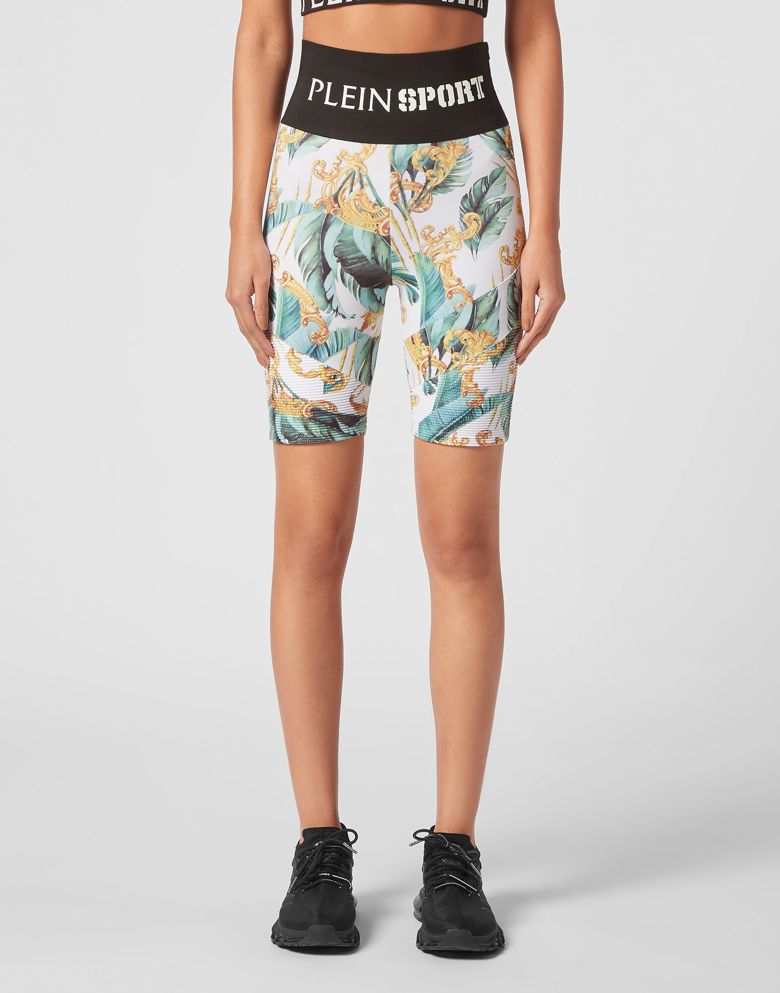 Plein Sport Leggings verde / verde hierba / naranja claro / offwhite – imagen 2