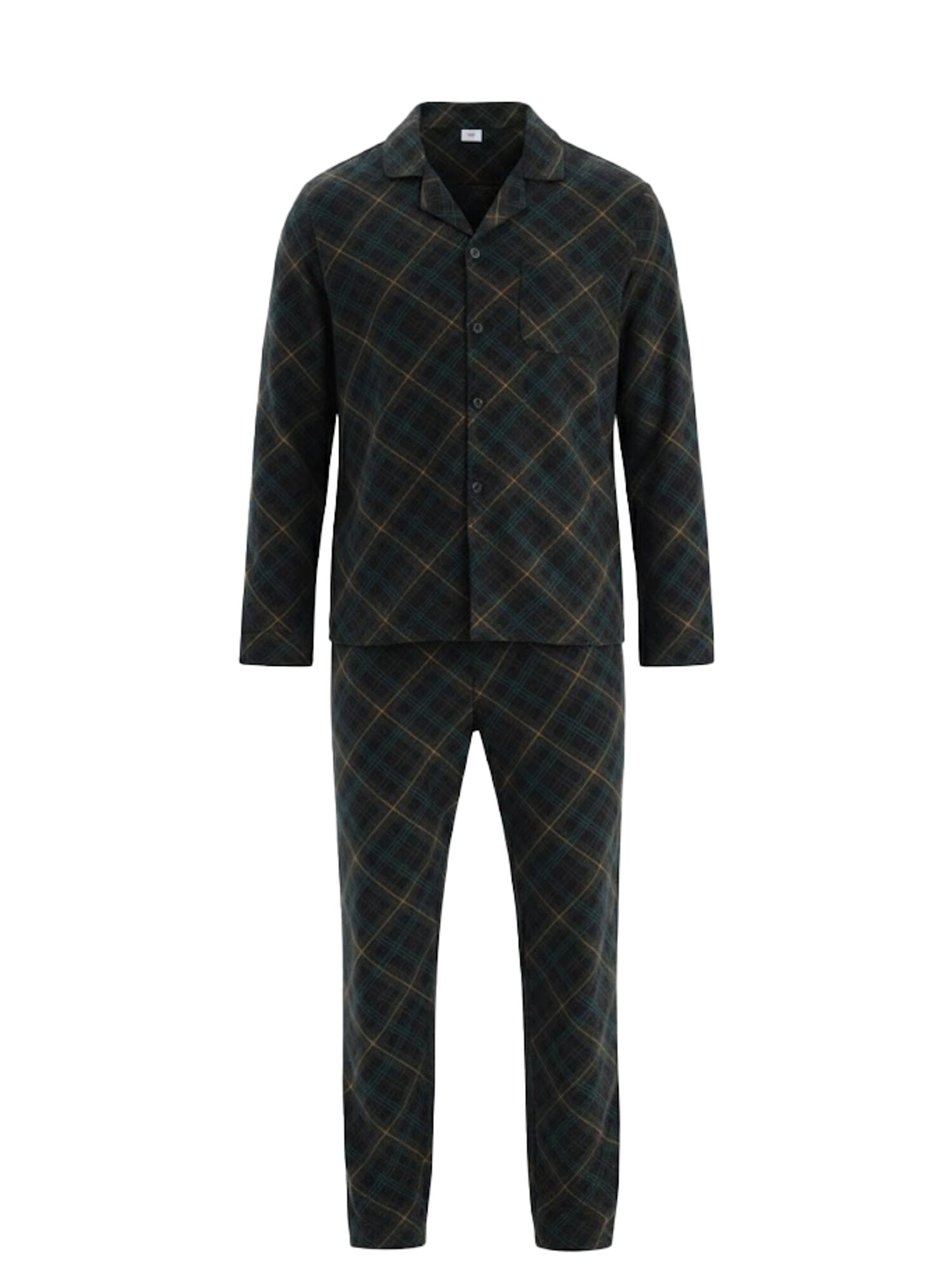 Dagi Pijama lungă  maro pueblo / gri metalic / verde închis / negru