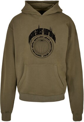 MJ Gonzales Sweatshirt ‘Worldwide’ Olijfgroen / Zwart