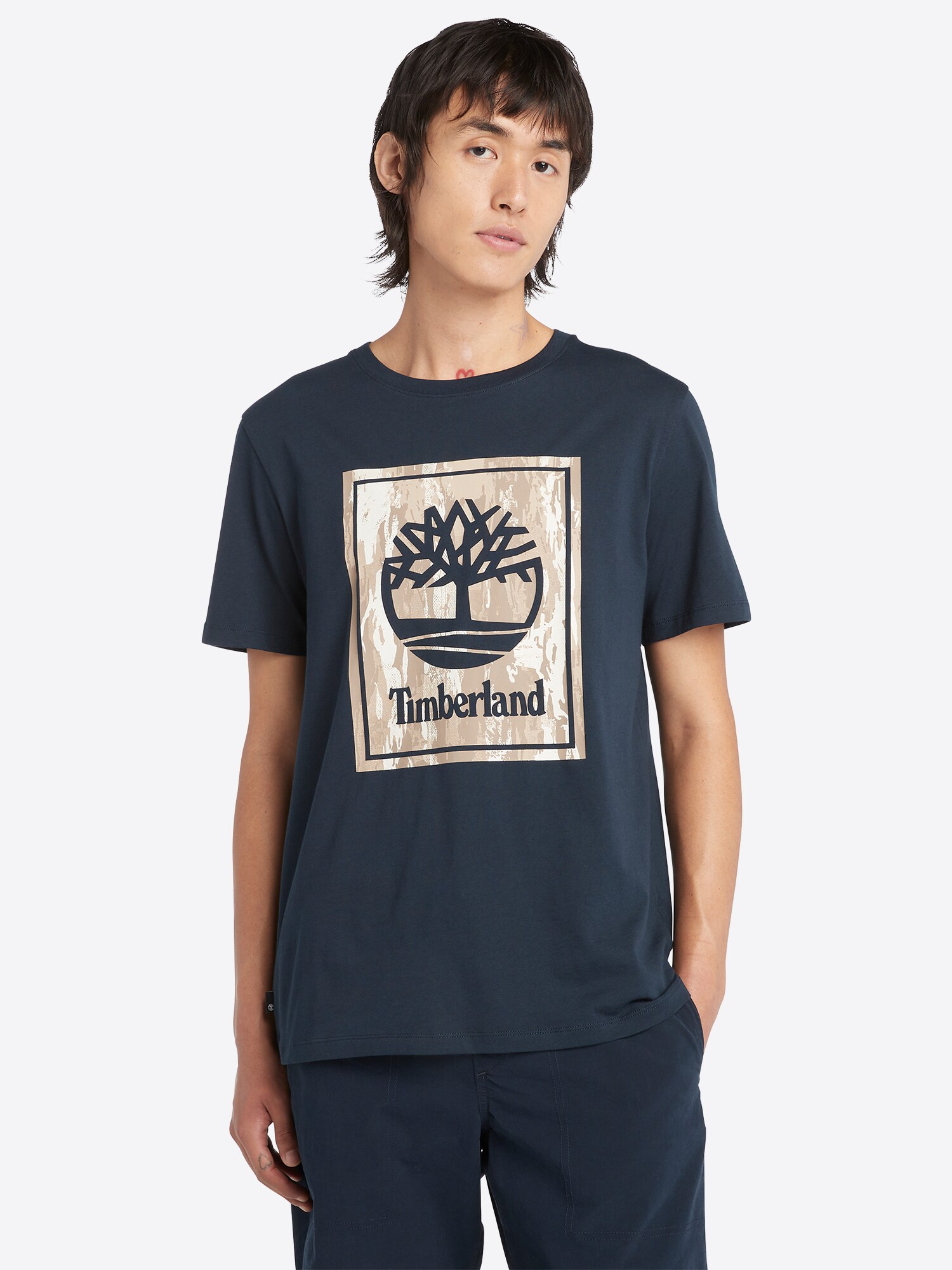 TIMBERLAND Póló  bézs / kék / tengerészkék / fekete termék 2. képe