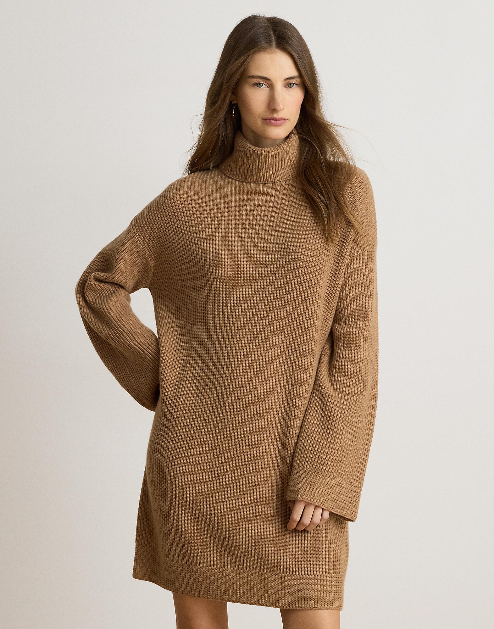 Lauren Ralph Lauren Vestido de punto  camelo – imagen 4