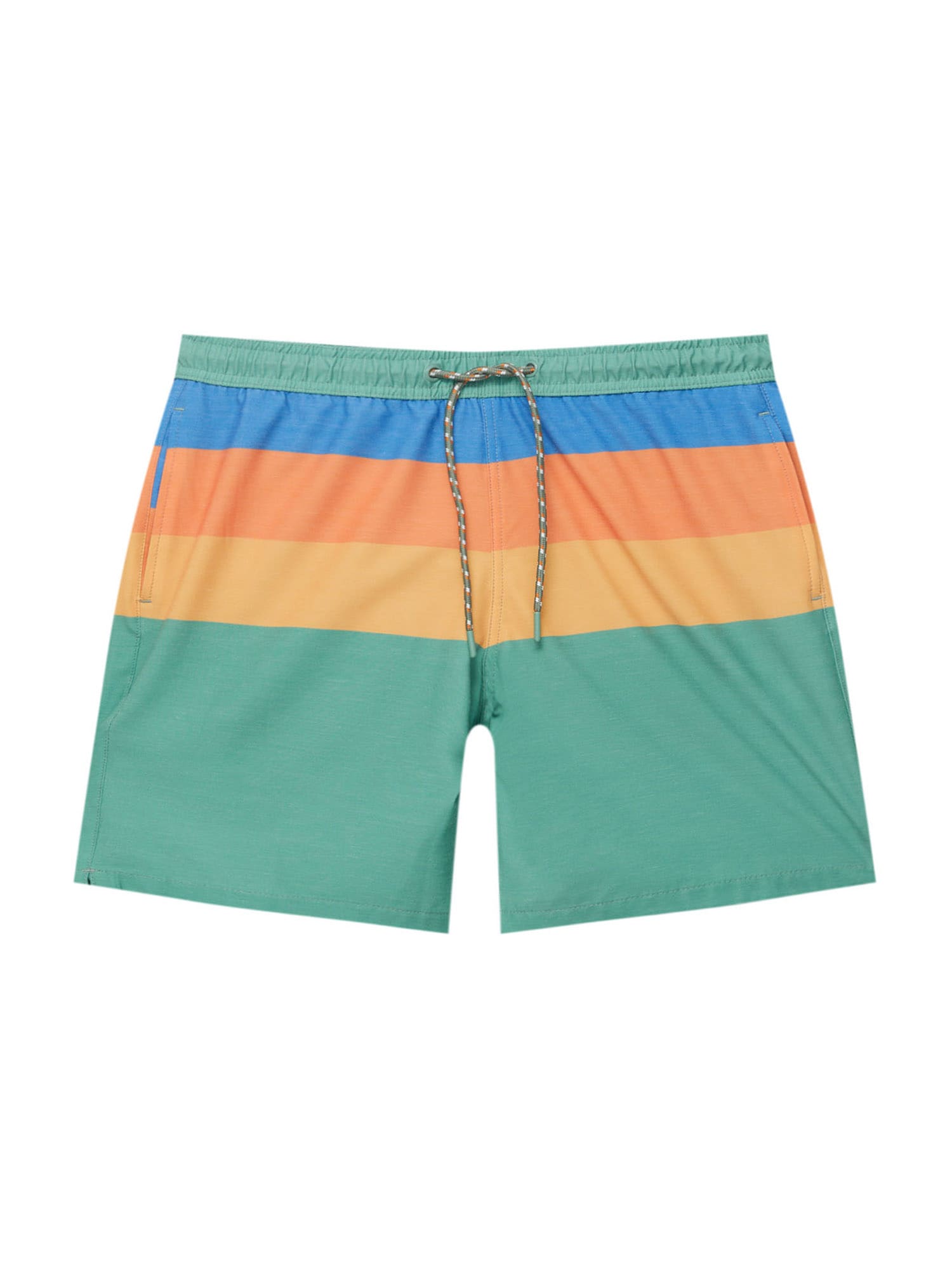 Pull&Bear Kratke kopalne hlače  svetlo modra / meta / oranžna