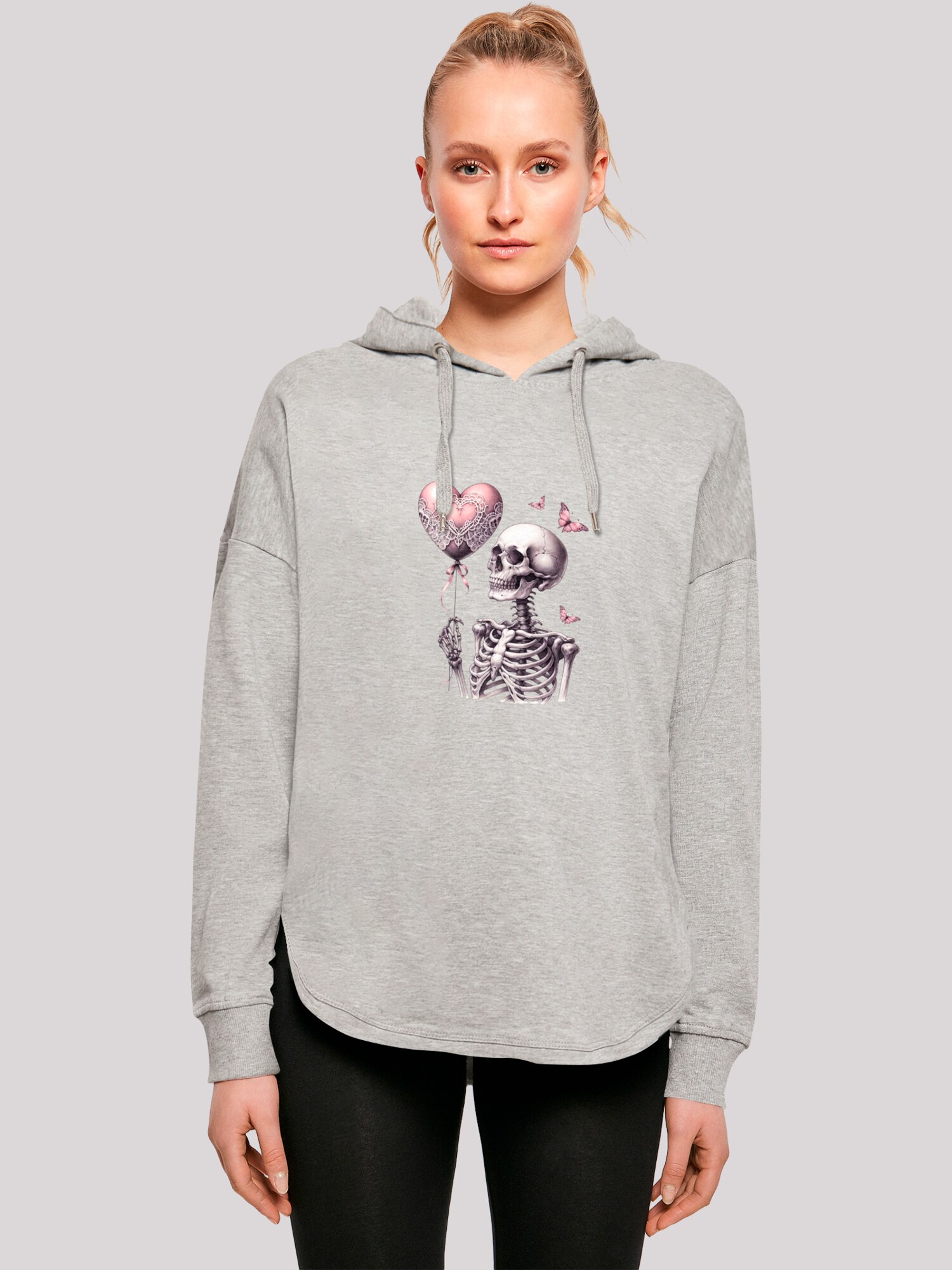 Thumbnail - F4NT4STIC Sweatshirt Skeleton holding heart balloon