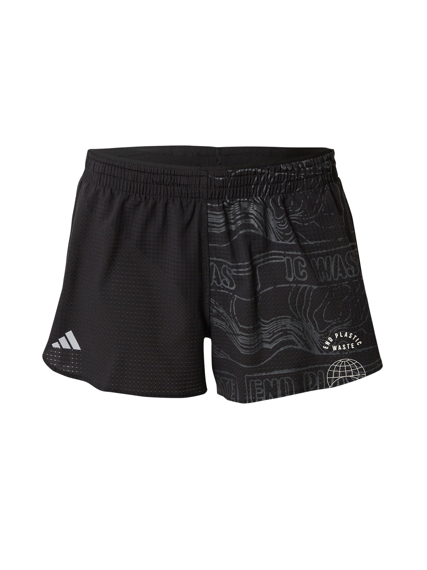 ADIDAS PERFORMANCE Sportske hlače 'Run For The Oceans'  siva / crna / bijela