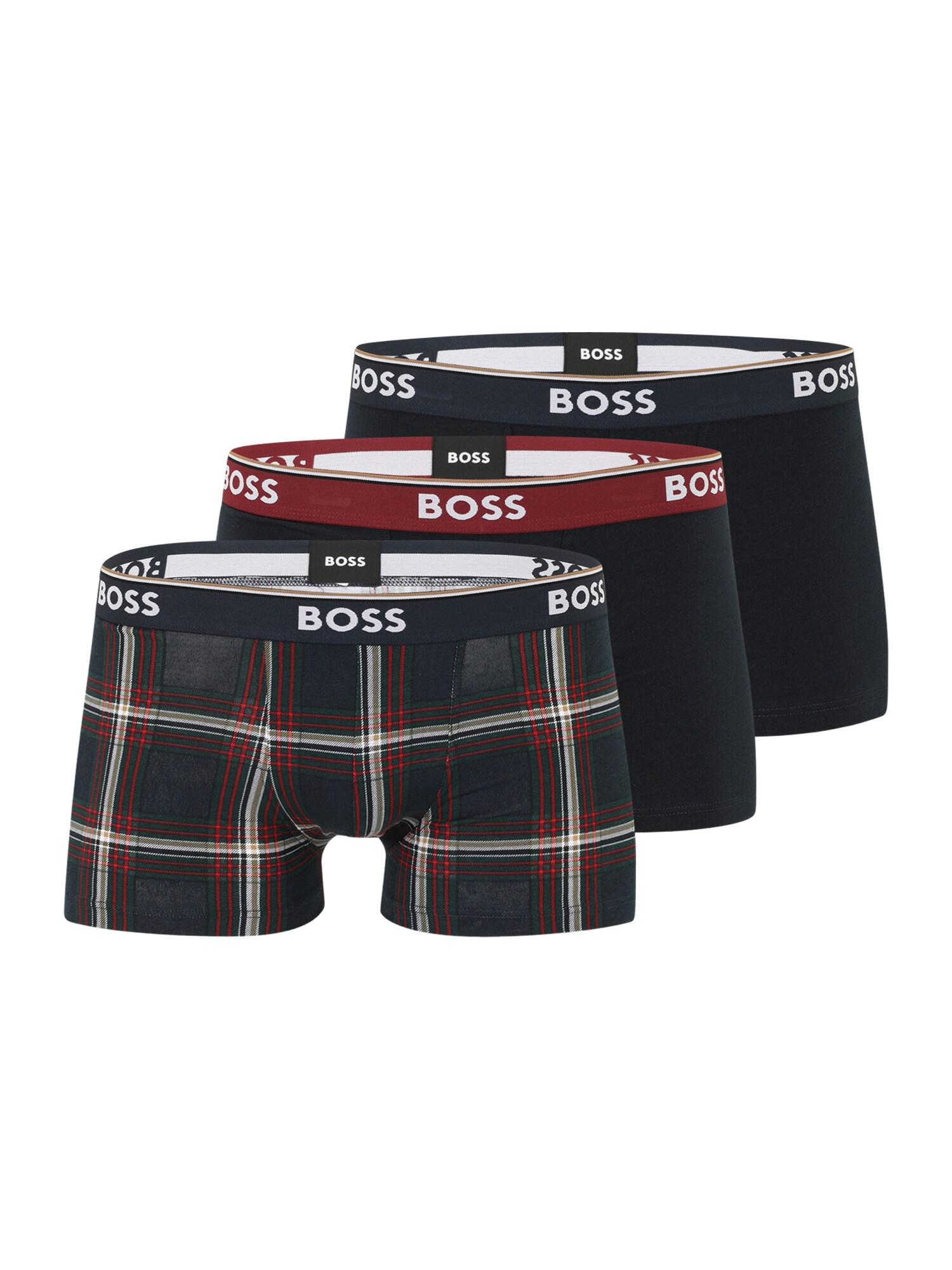 BOSS Boxeralsók 'Power'  tengerészkék / fenyő / piros / fehér akciós termékkép 1