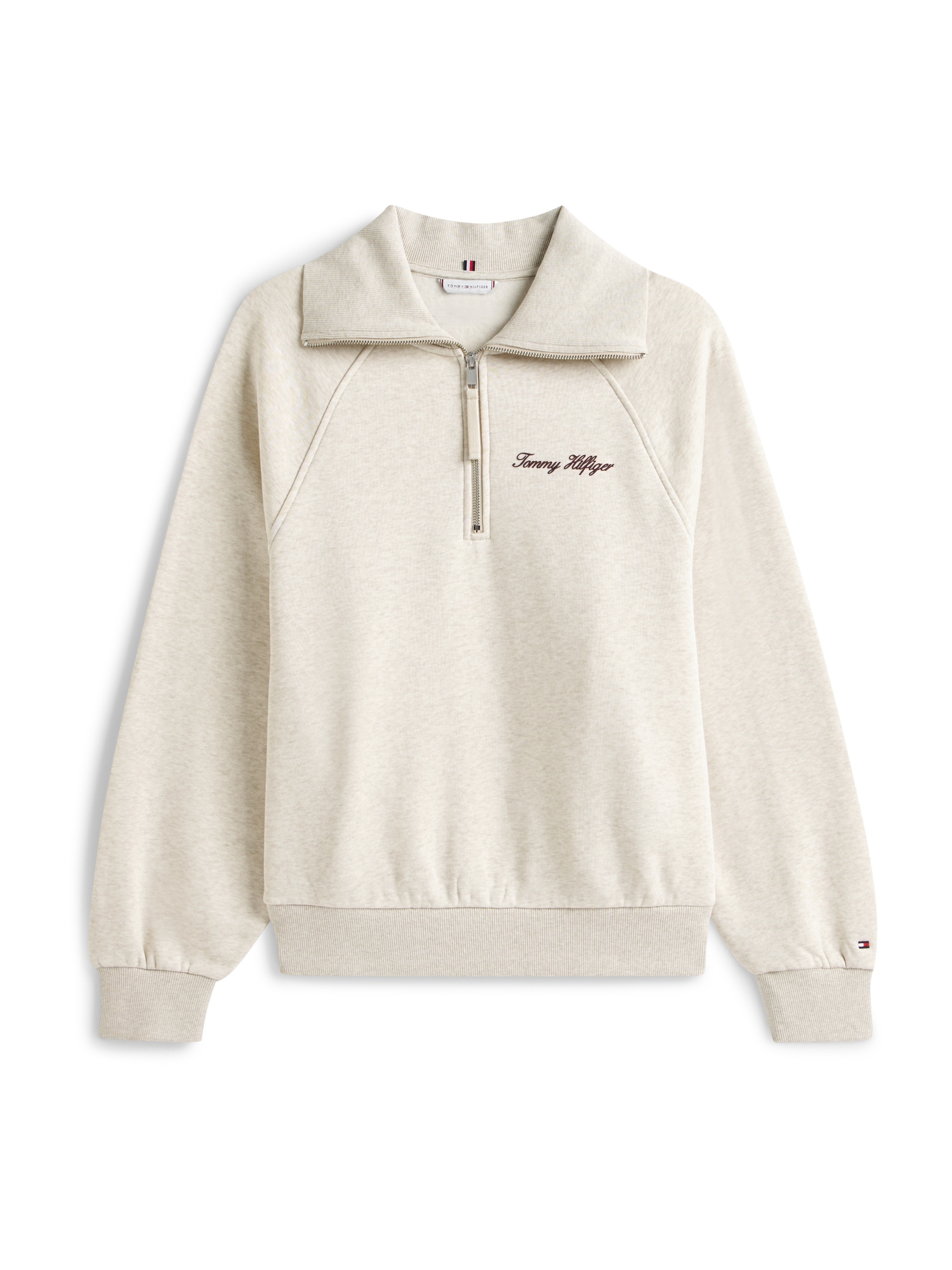 Tommy Hilfiger Curve Tréning póló 'CLASSIC'  világos bézs / tengerészkék / piros / fehér akciós termékkép 1