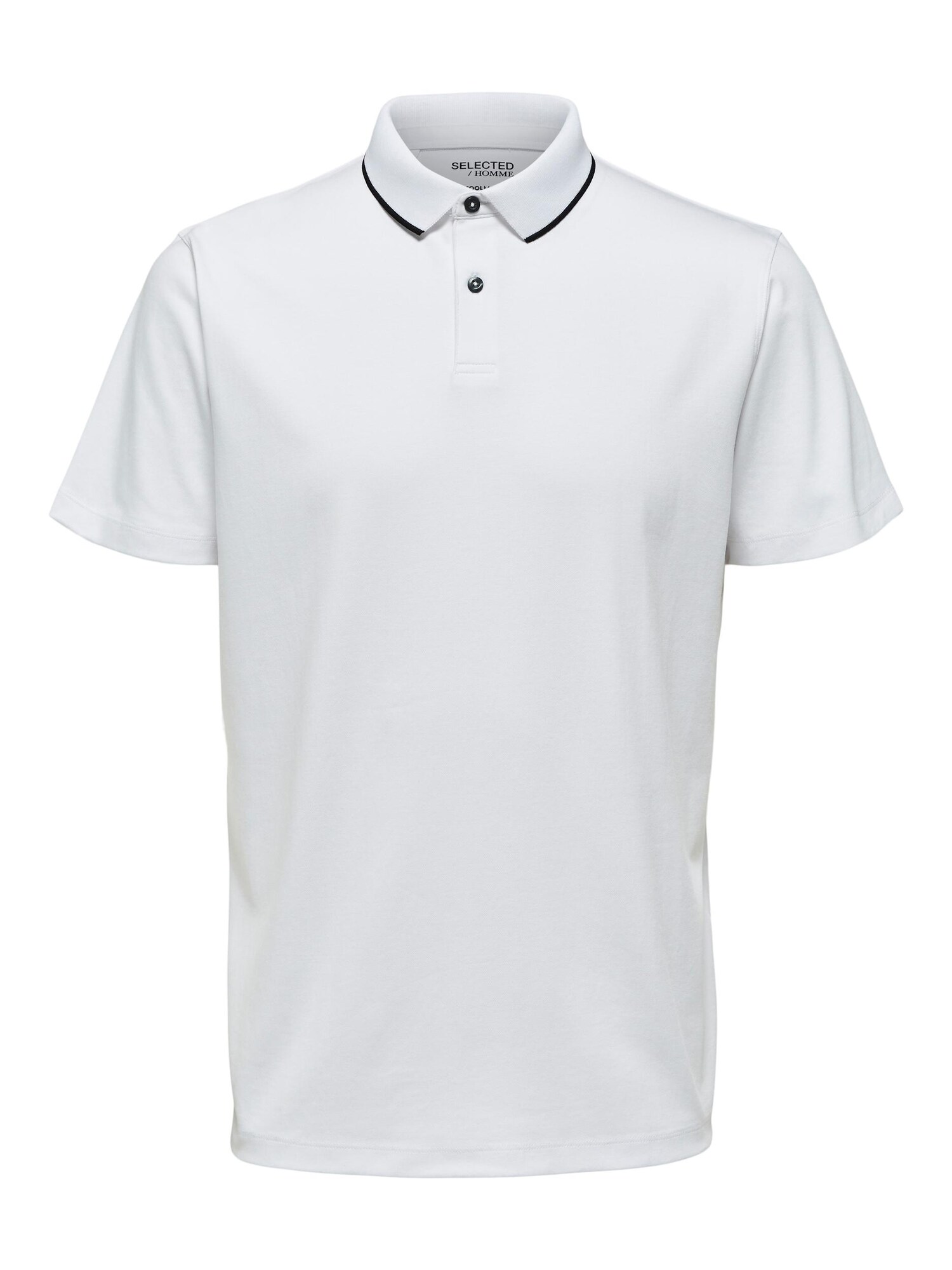 SELECTED HOMME Тениска 'Leroy'  черно / бяло