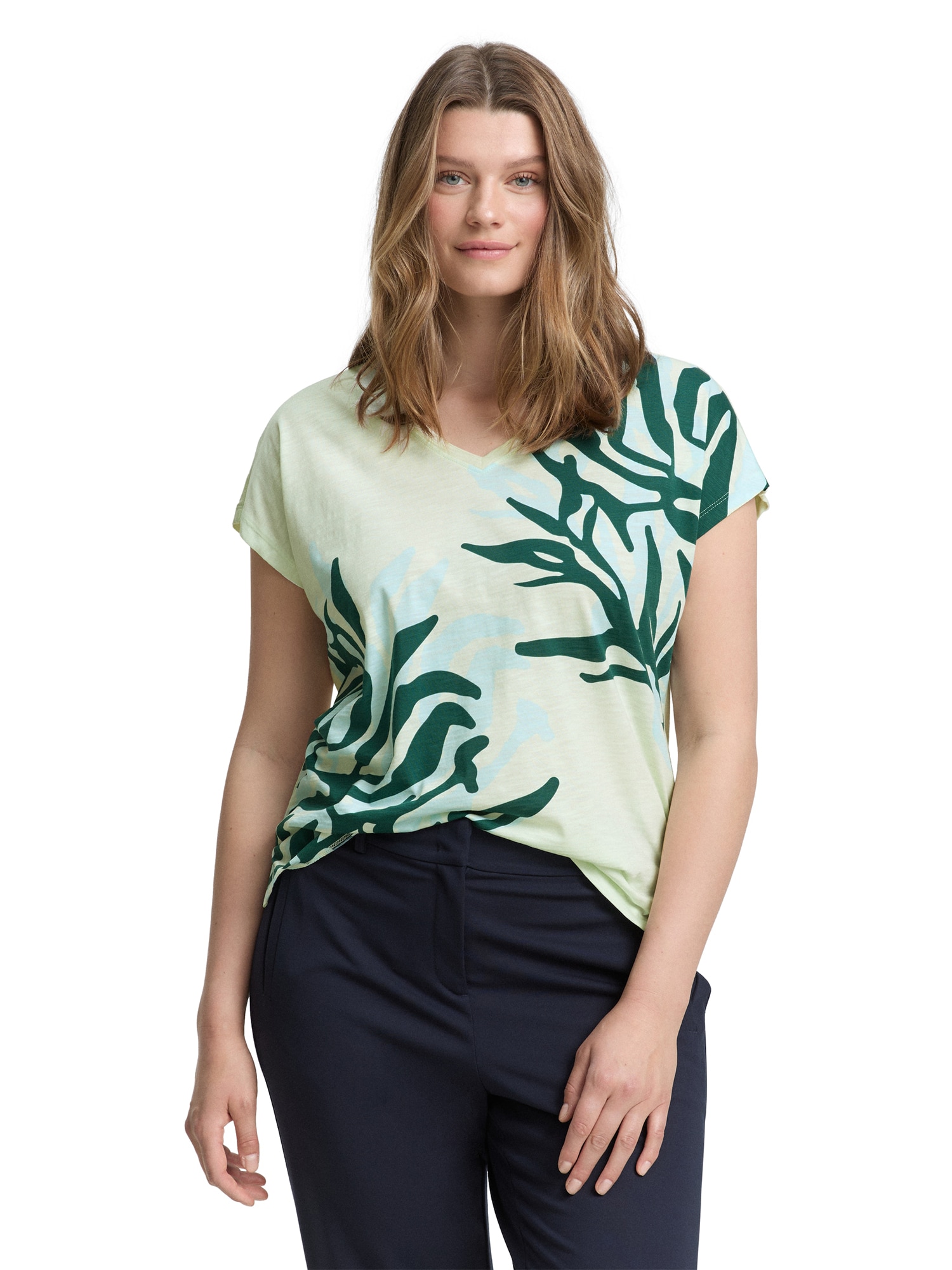 Tom Tailor Women + Póló  égkék / menta / jáde termék 2. képe