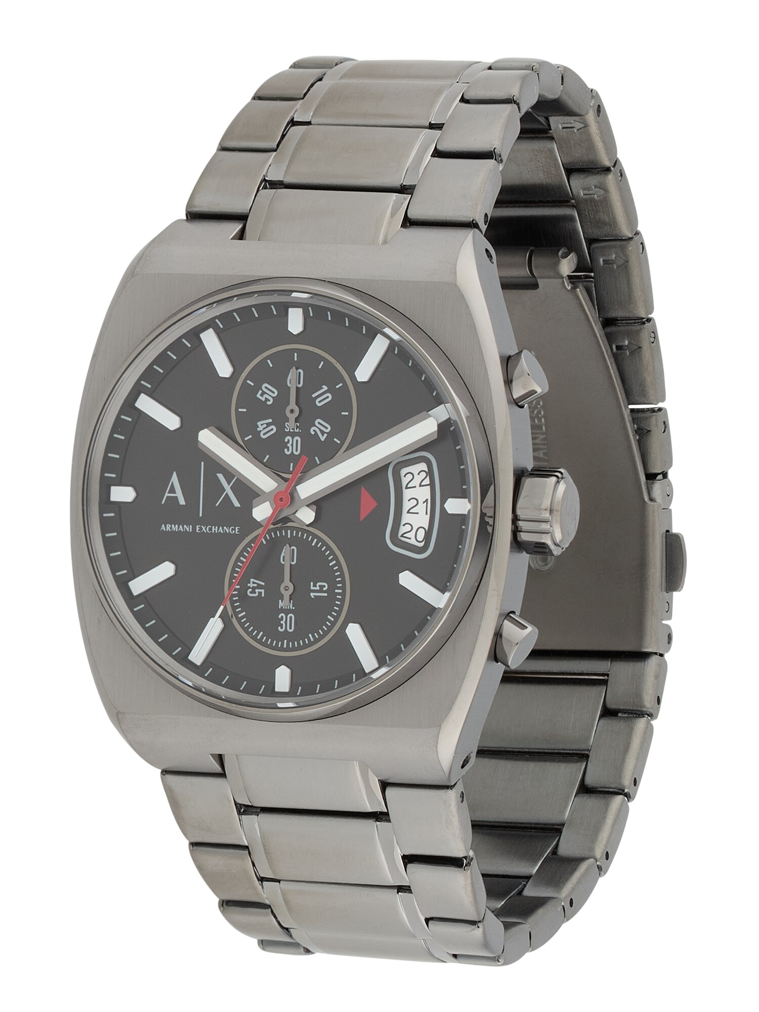 ARMANI EXCHANGE Ceas analogic  gri argintiu / roșu / negru / alb