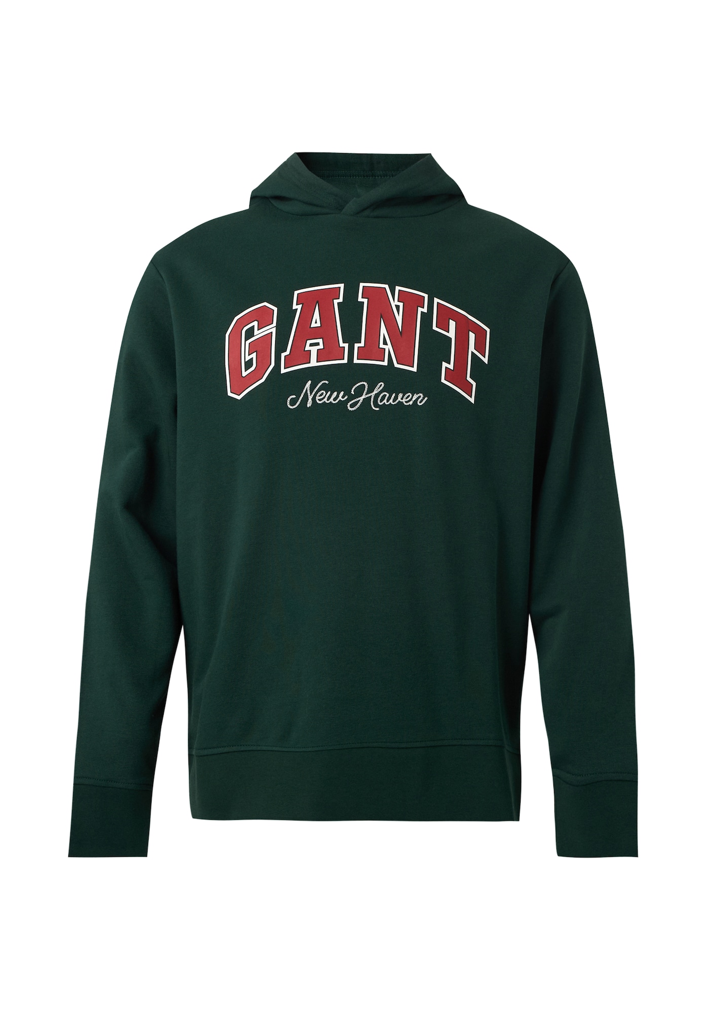 GANT Sudadera verde oscuro / rojo / blanco