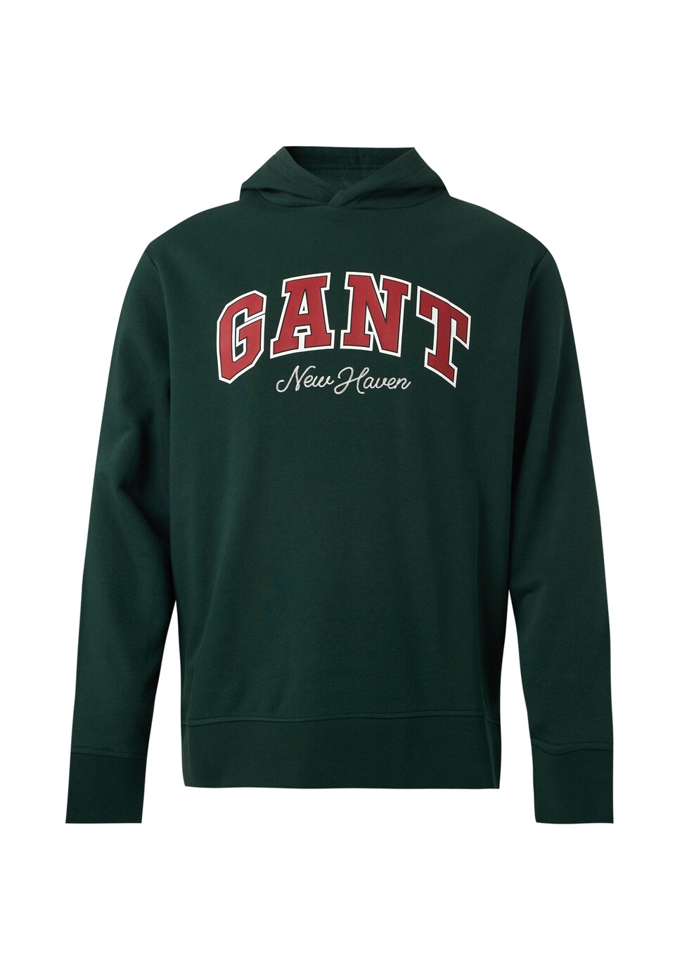 Sweatshirt mörkgrön / mörkröd