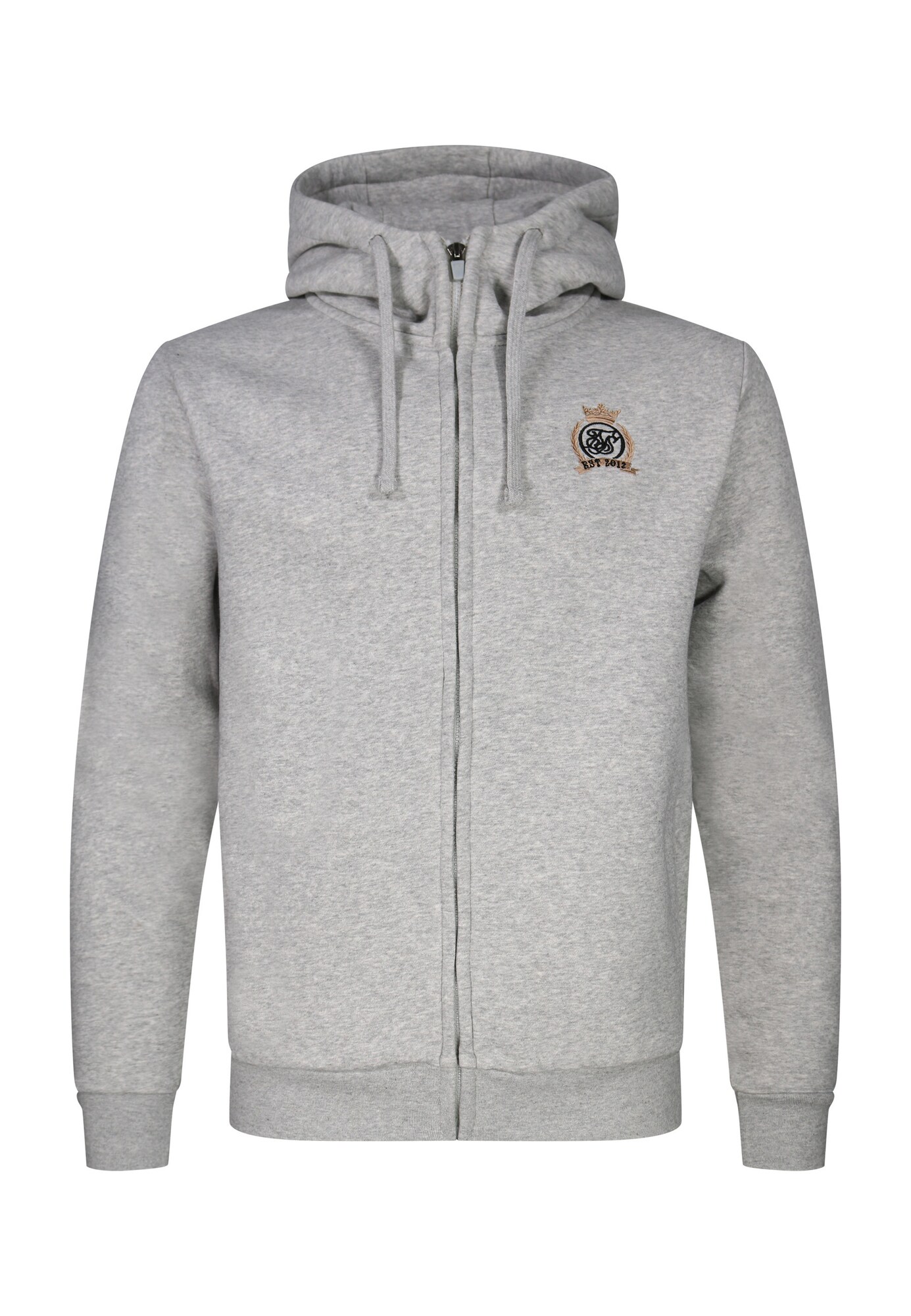 SikSilk Tepláková bunda 'Essentials'  námornícka modrá / tmavožltá / sivá melírovaná