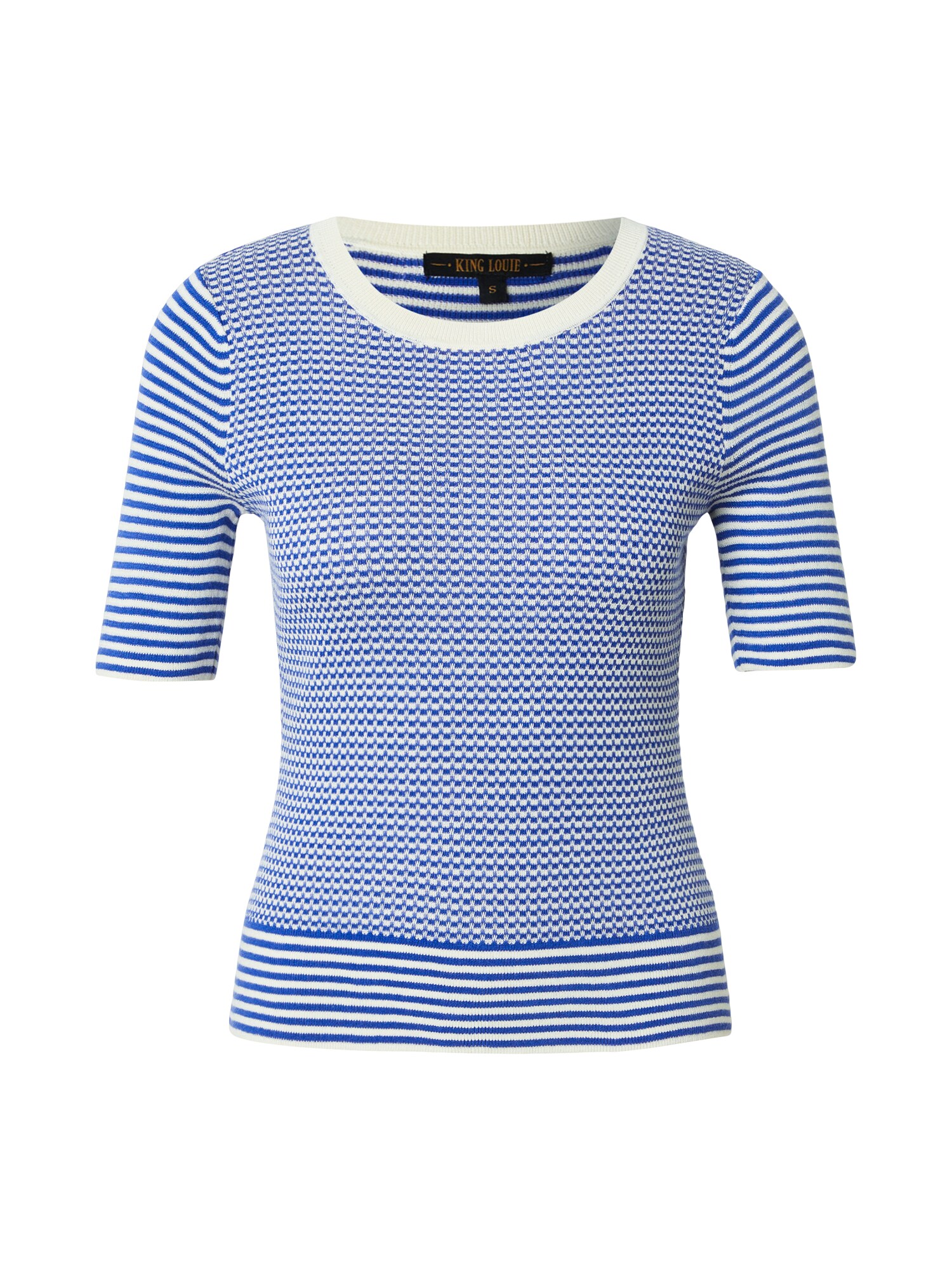 King Louie Tricou 'Denis'  albastru / alb