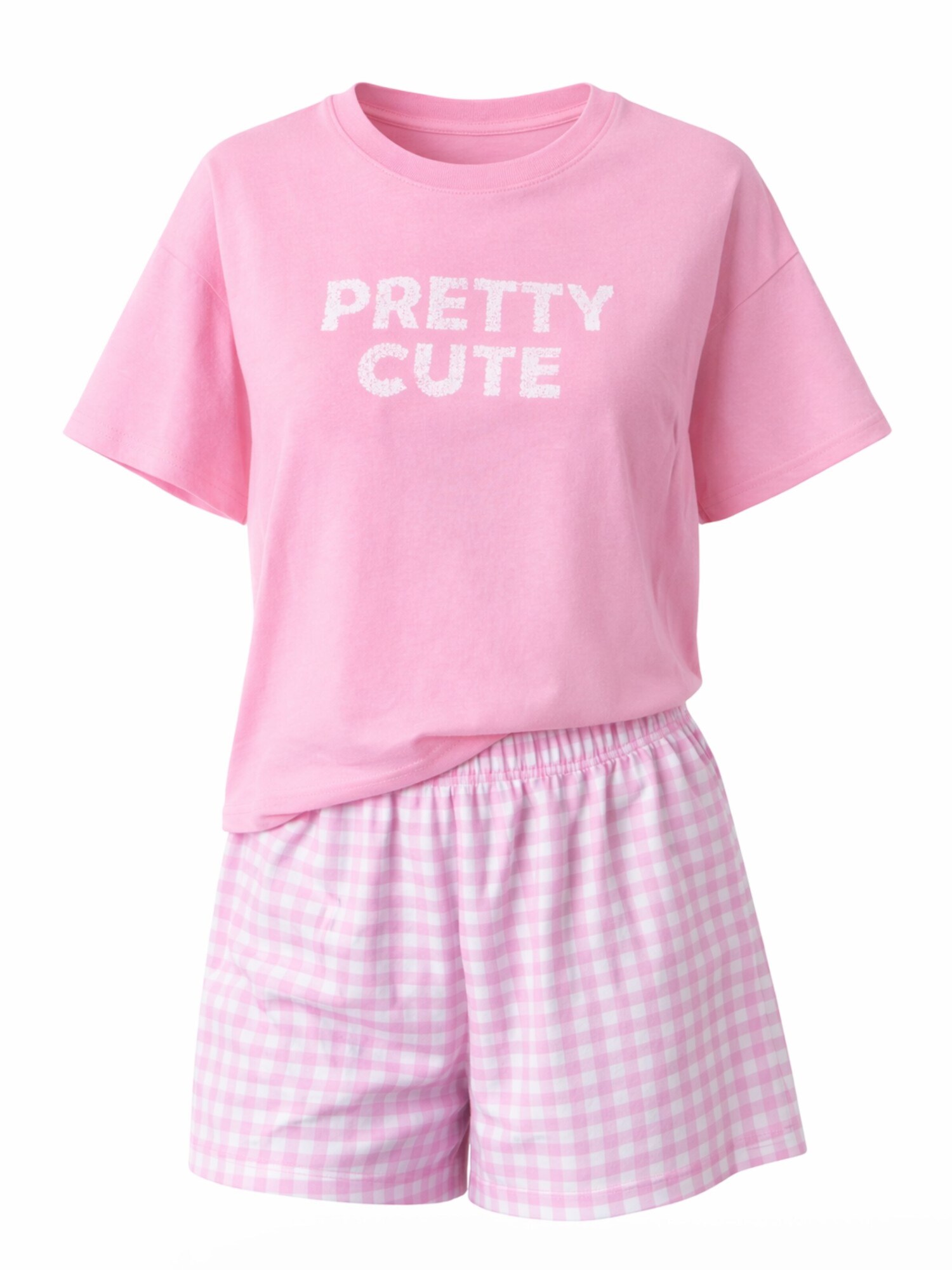 LEAFLETIC Pijama de pantalón corto 'Leafletic Women’s Nightwear set'  rosa claro