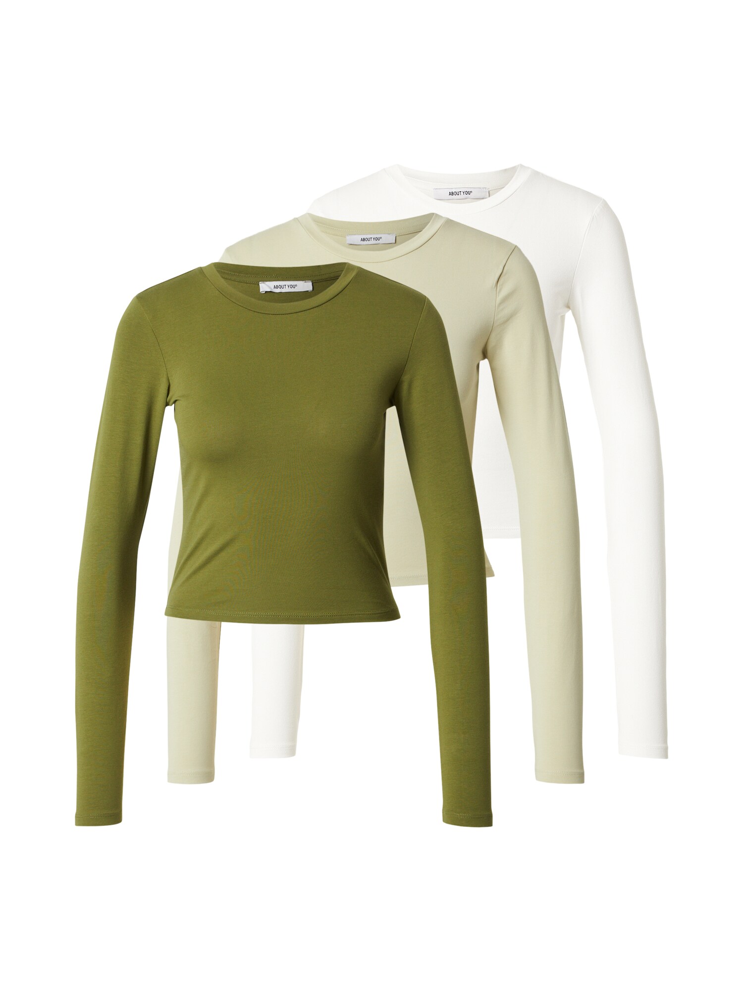ABOUT YOU Tricou Lotti  bej / kaki / alb murdar