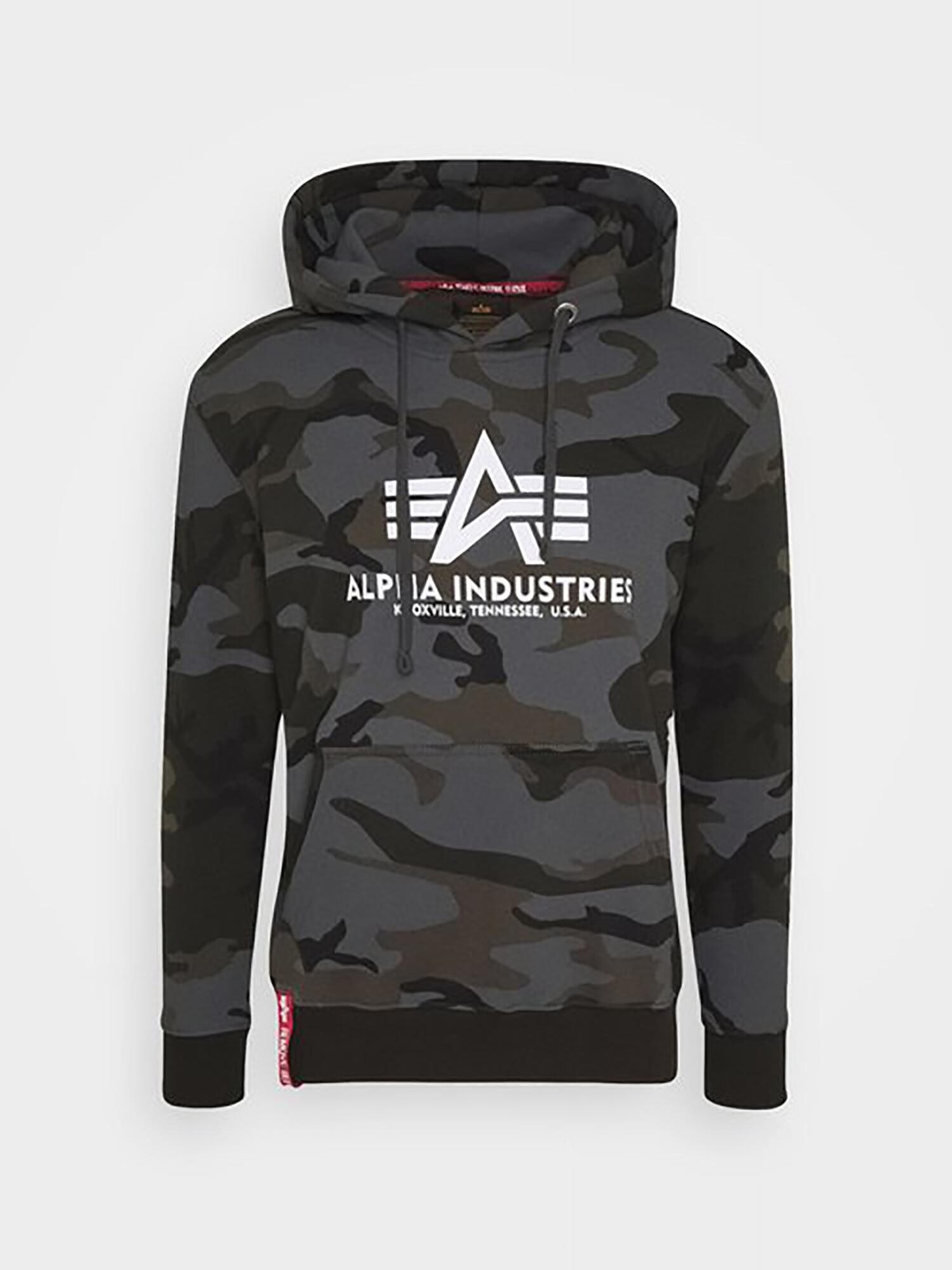 ALPHA INDUSTRIES Bluză de molton 'Basic Camo'  negru
