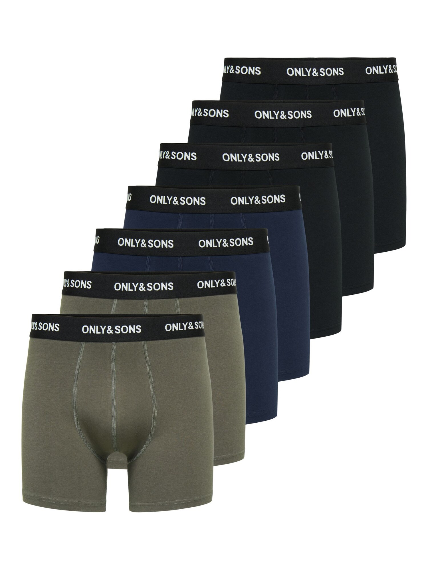 Only & Sons Boxeri bleumarin / kaki / negru