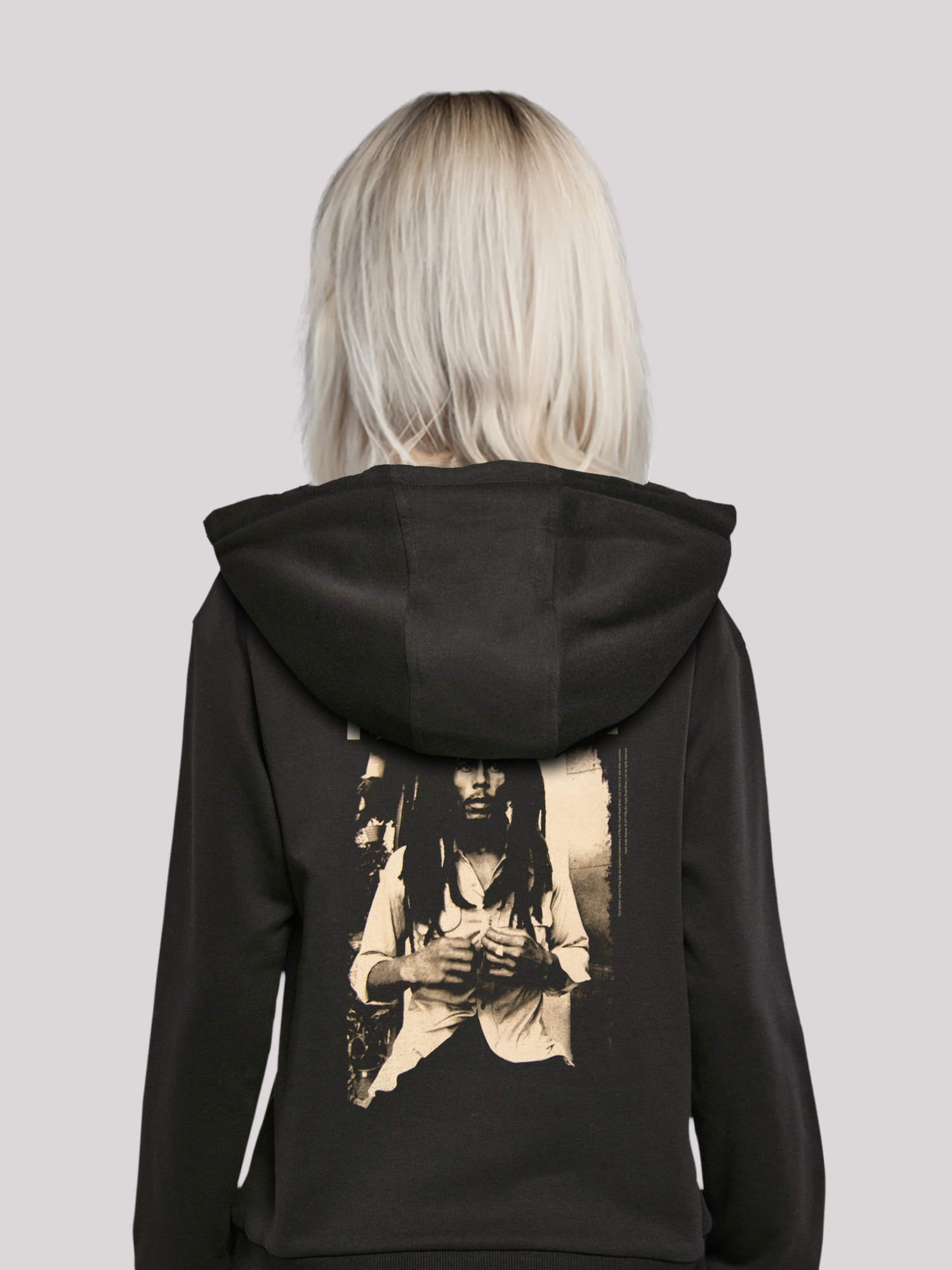 Thumbnail - F4NT4STIC Sweatshirt Bob Marley Reggae Music Black And White Photograph