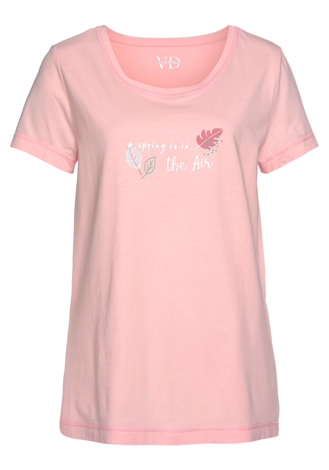 VIVANCE Tricou  verde / roz / alb