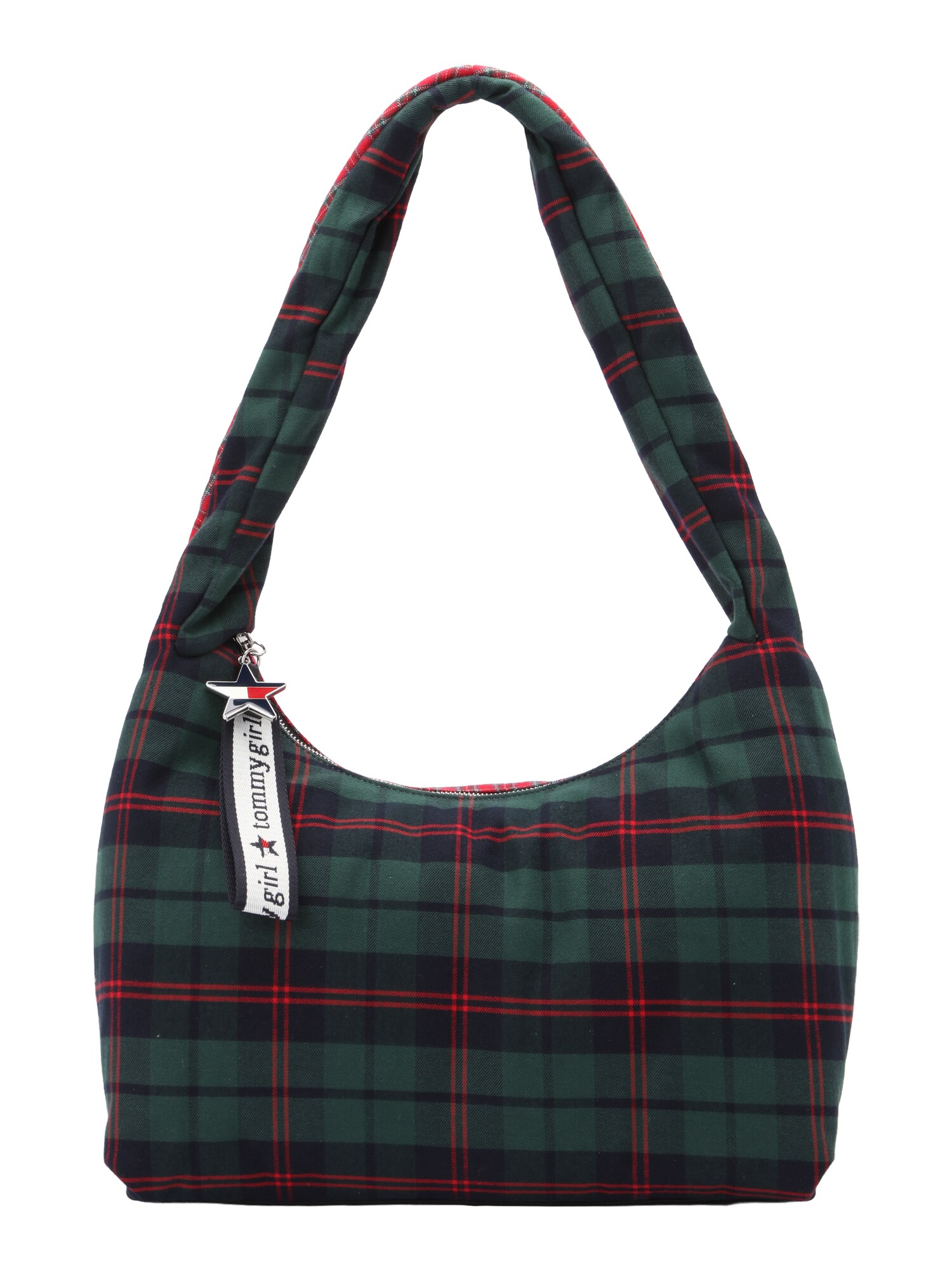 Tommy Jeans Geantă de umăr  verde / roșu