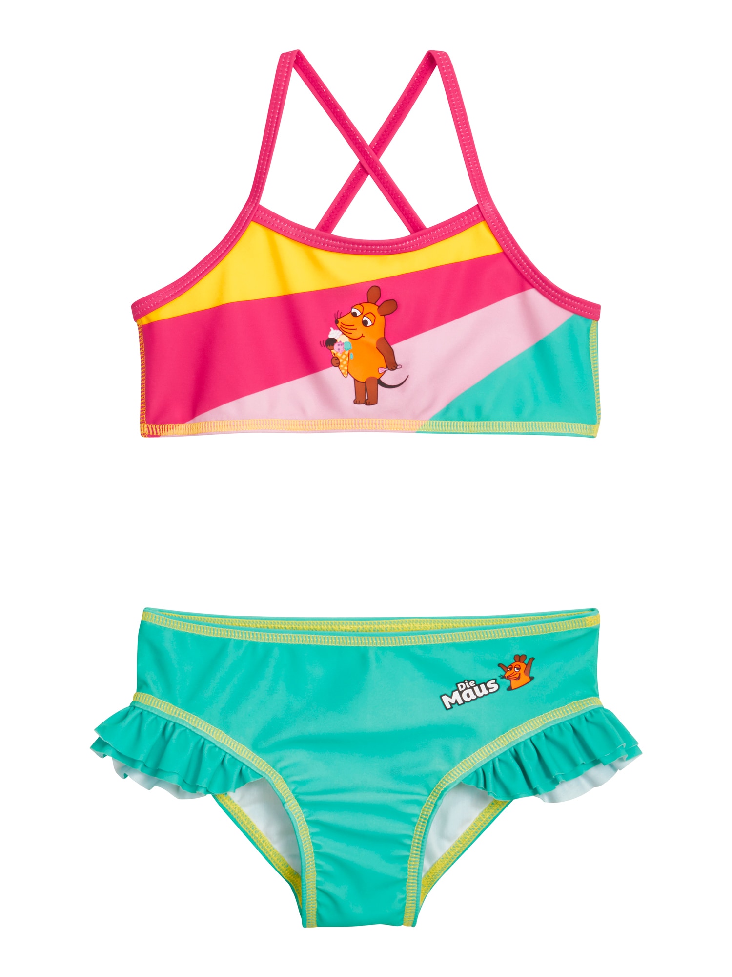 PLAYSHOES Bikini  sárga / zöld / rózsaszín / világos-rózsaszín akciós termékkép 1