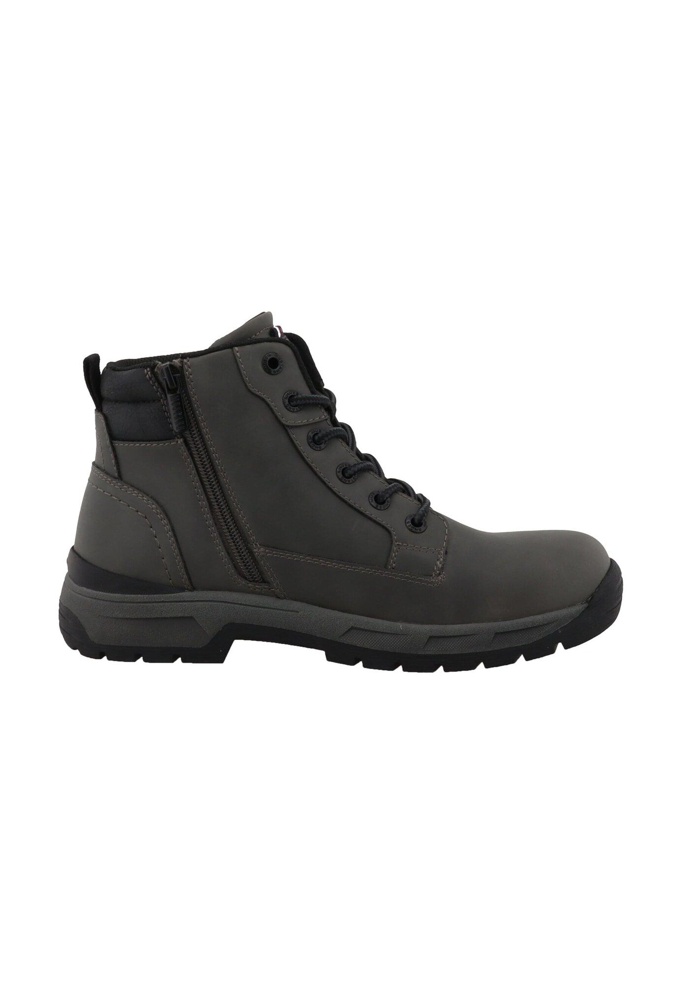 MUSTANG Veterboots 'Mered' donkergrijs zwart