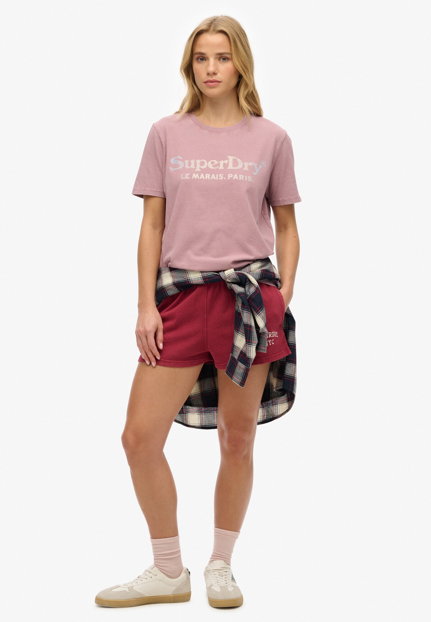 Superdry & Co Tričko 'Venue' béžová / svetlofialová / strieborná (obrázok 3)