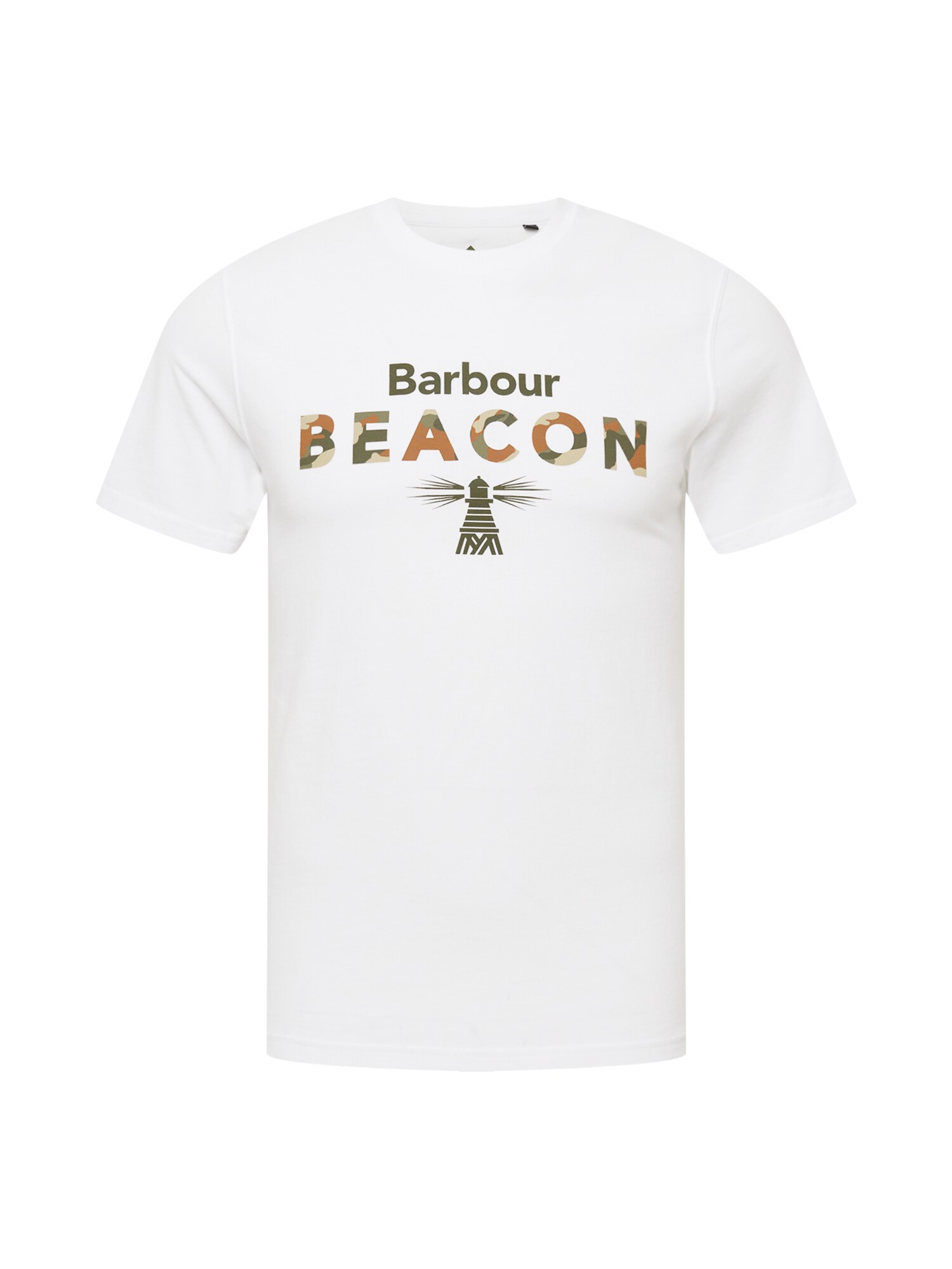 Barbour Beacon Marškinėliai ruda / rusvai žalia / balta