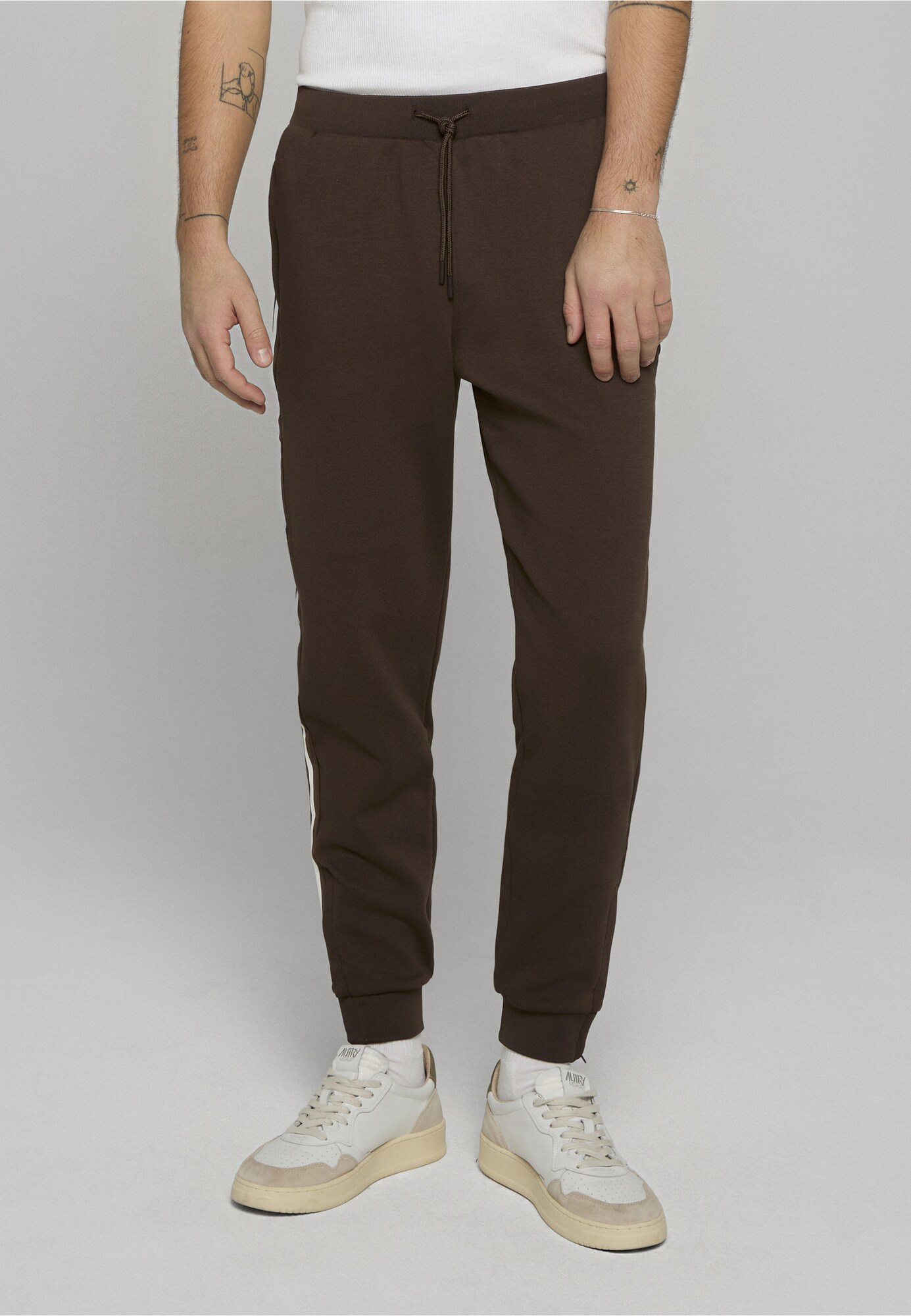 Sergio Tacchini Pantalón 'Cesena' crema / marrón oscuro – imagen 3