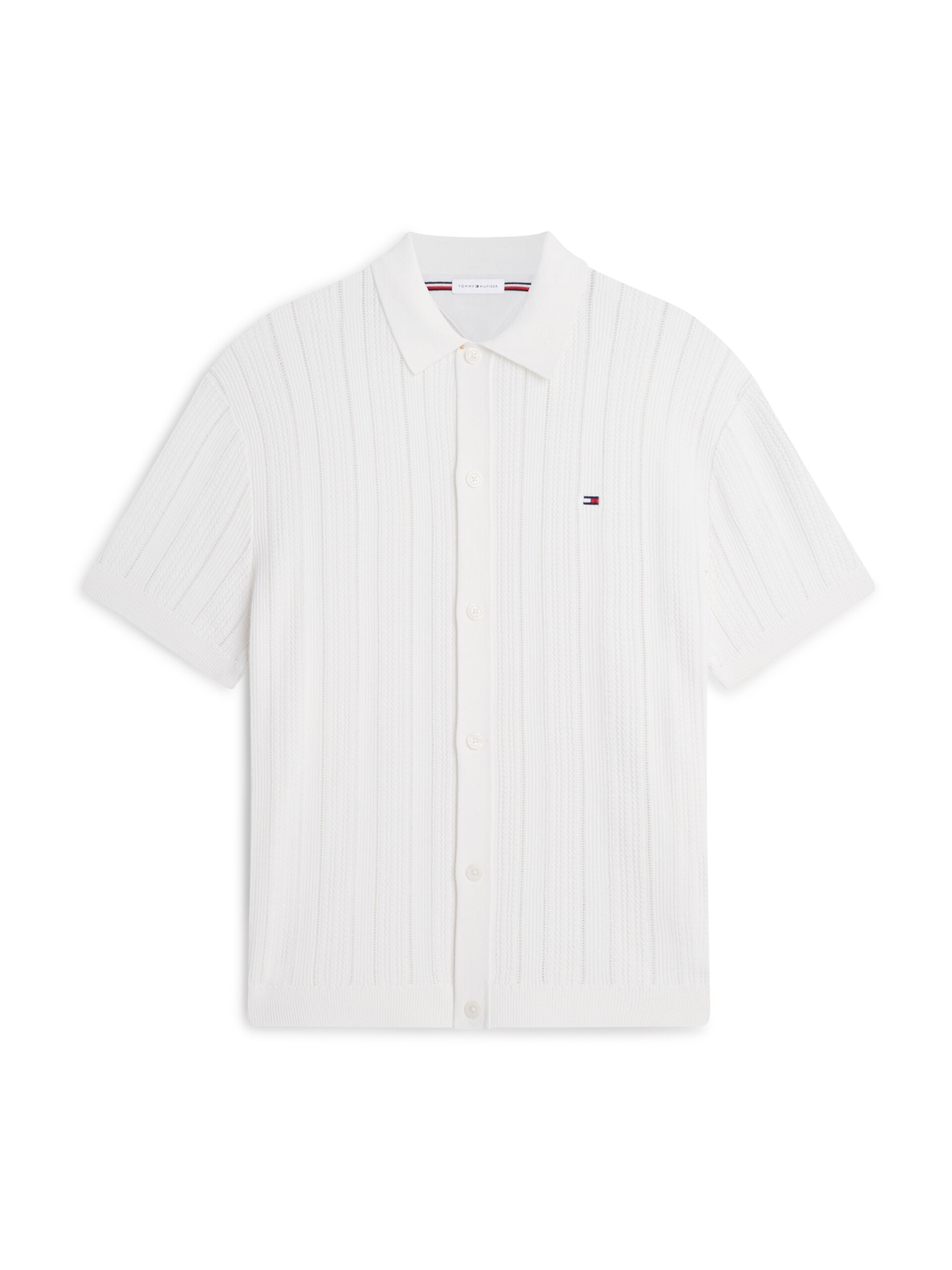 TOMMY HILFIGER Kofta 'Relaxed Pointelle Short Sleeve With' herr