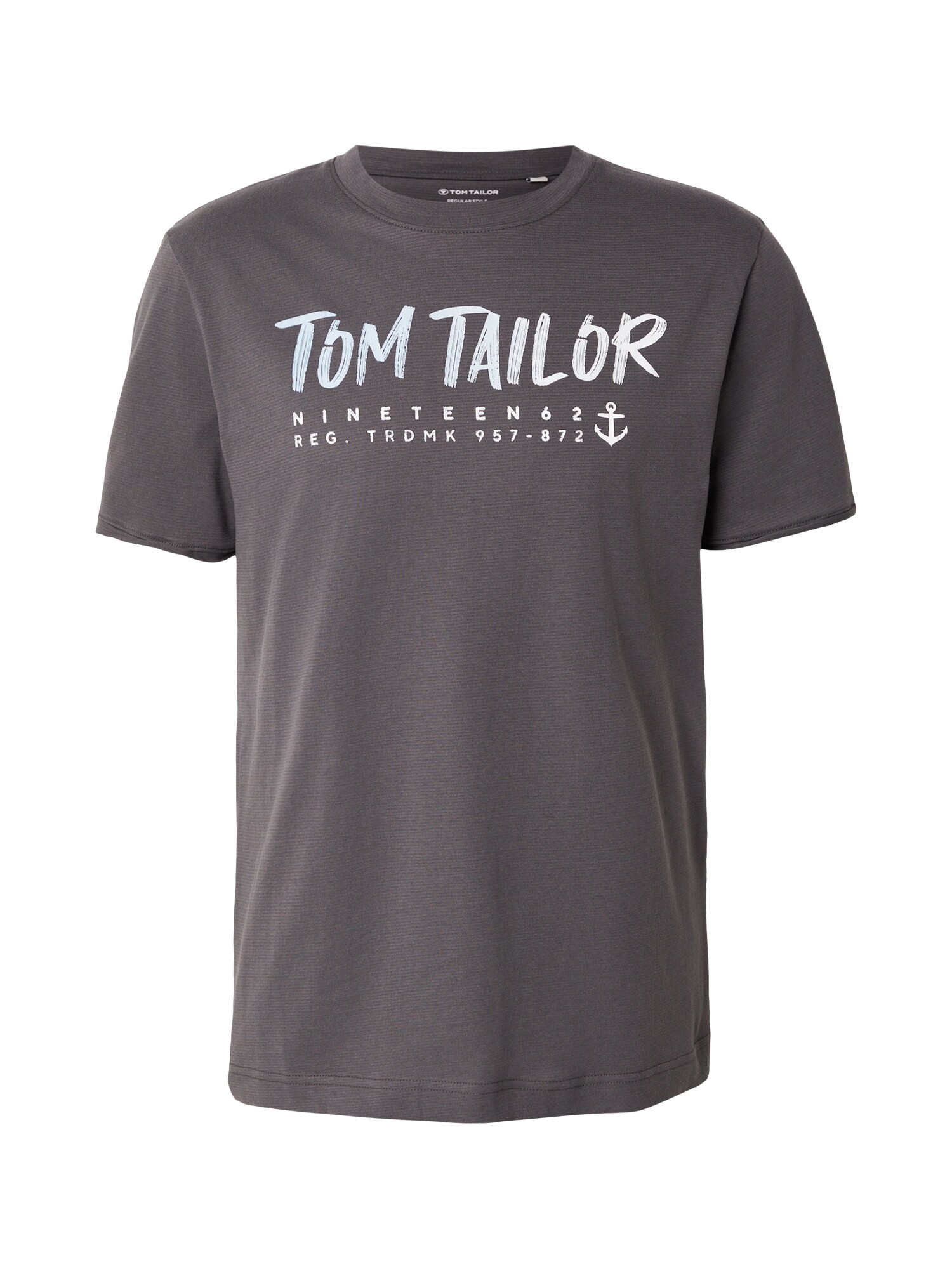 TOM TAILOR Tricou  albastru pastel / gri închis