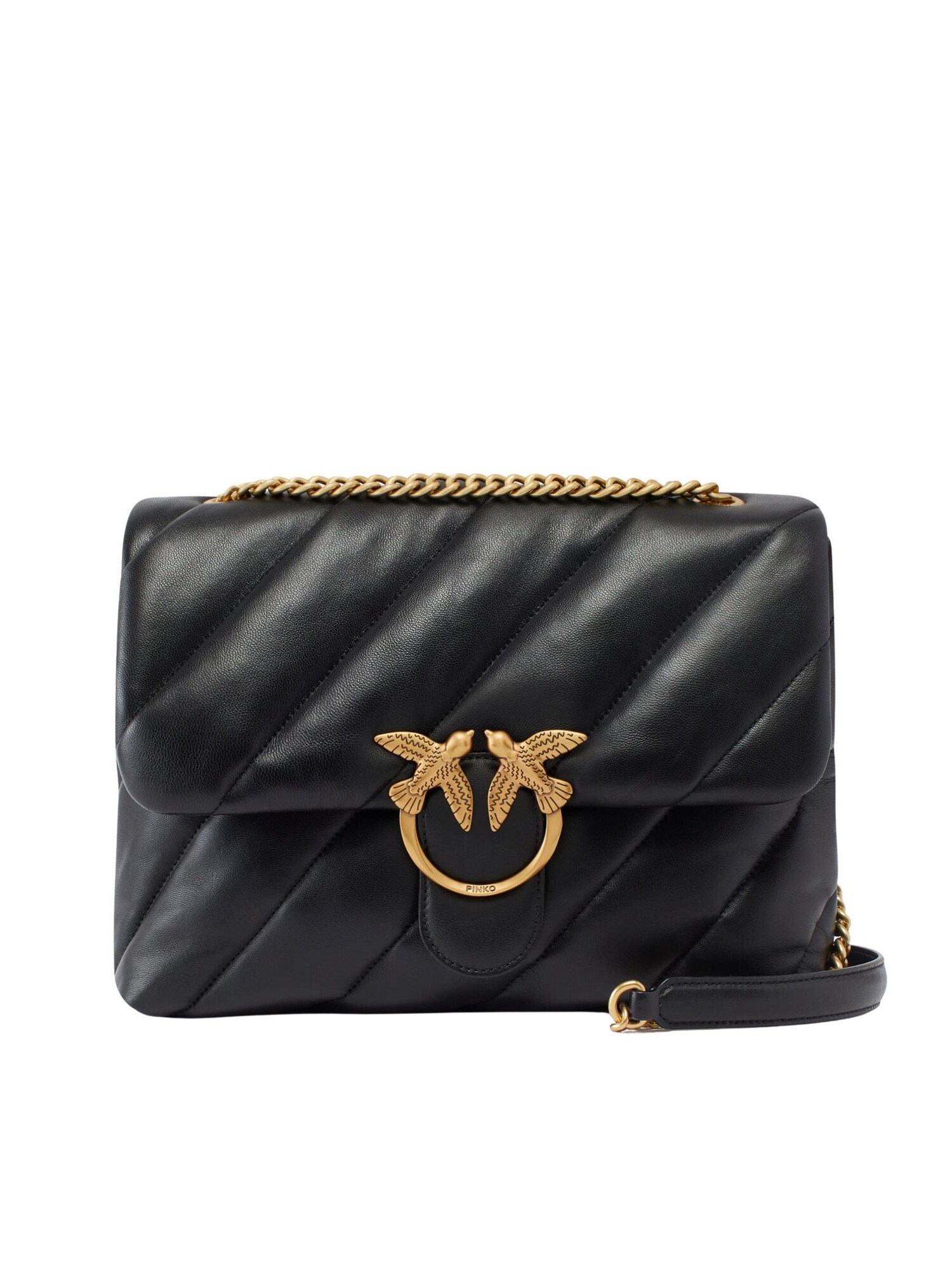 Pinko Schoudertas 'Pinko Love Puff Big Cl Sheep Nappa Borsa' Zwart