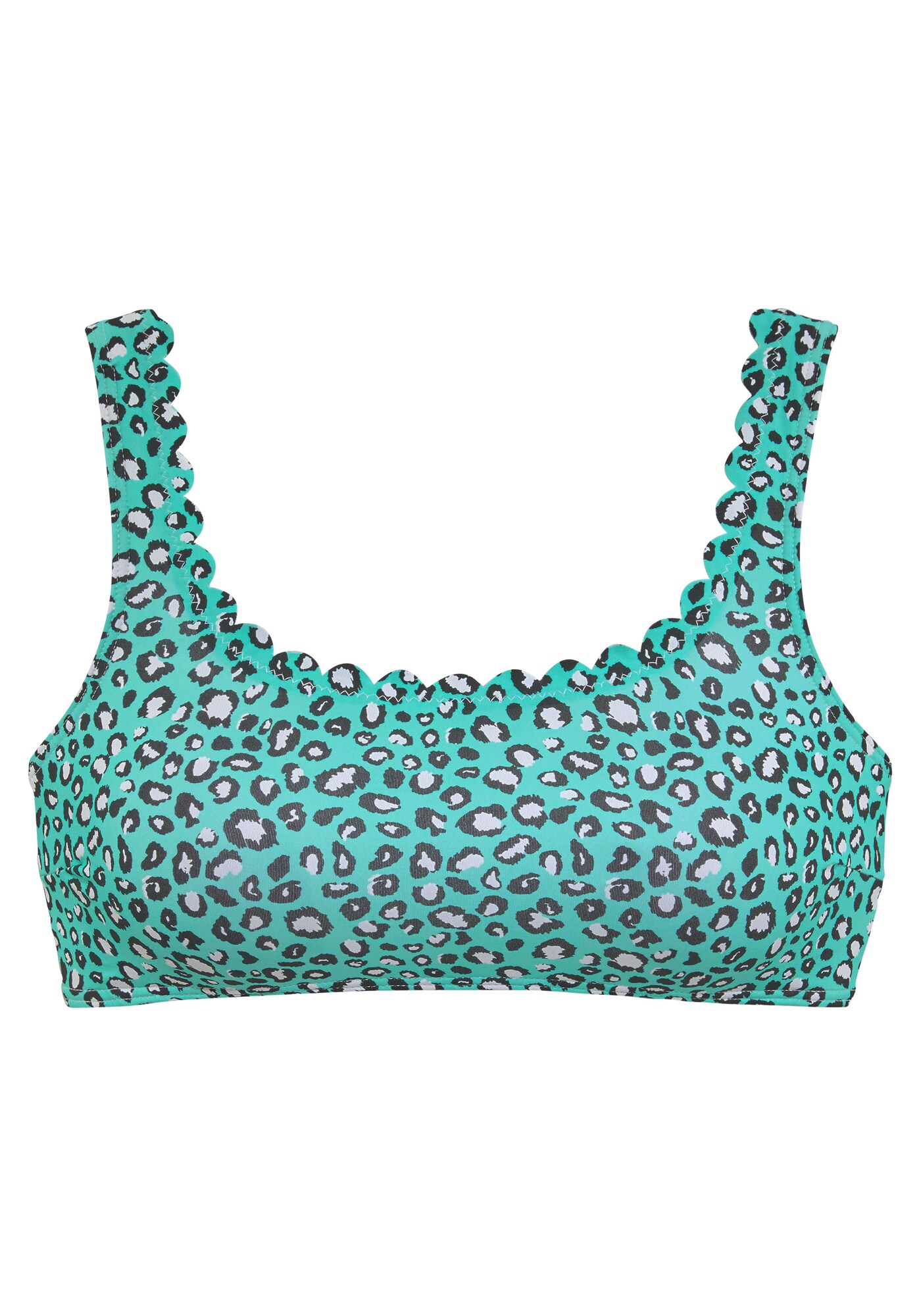 LASCANA Bikinový top  sivá / mätová / čierna