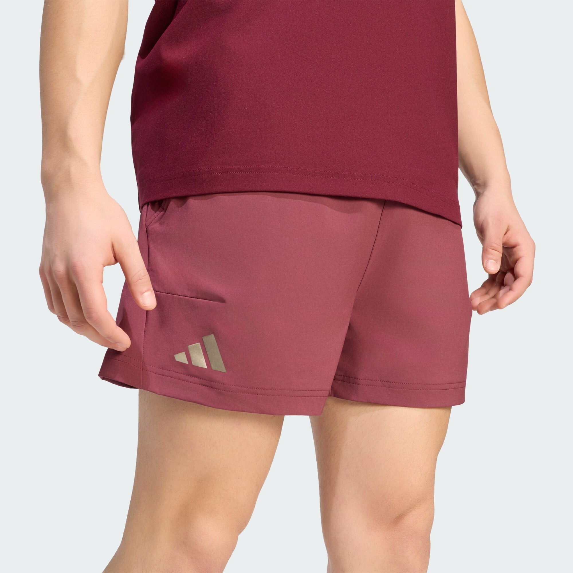 ADIDAS PERFORMANCE Pantalón deportivo  gris oscuro / rojo carmesí – imagen 4