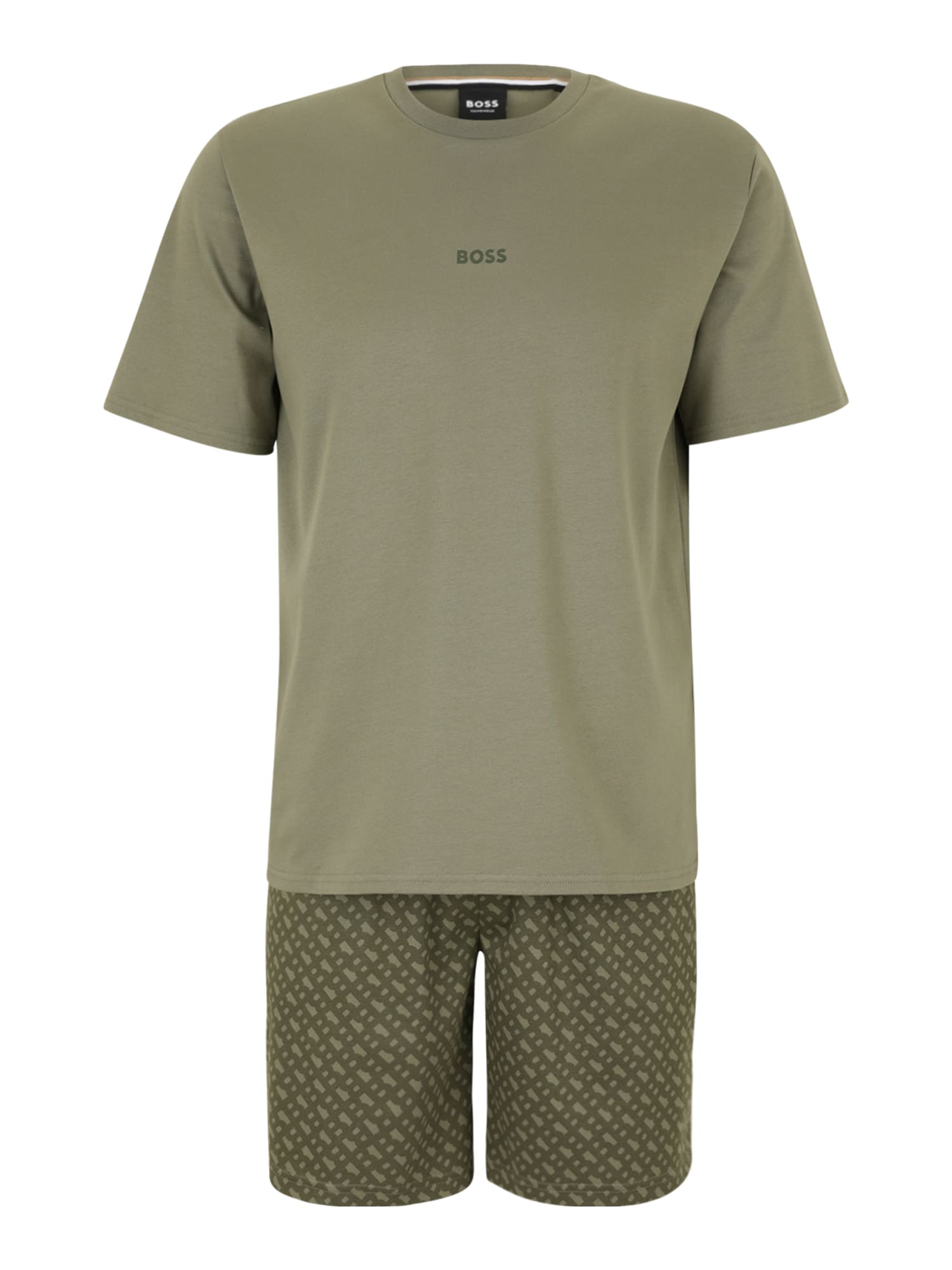 BOSS Pijama scurtă  kaki / oliv